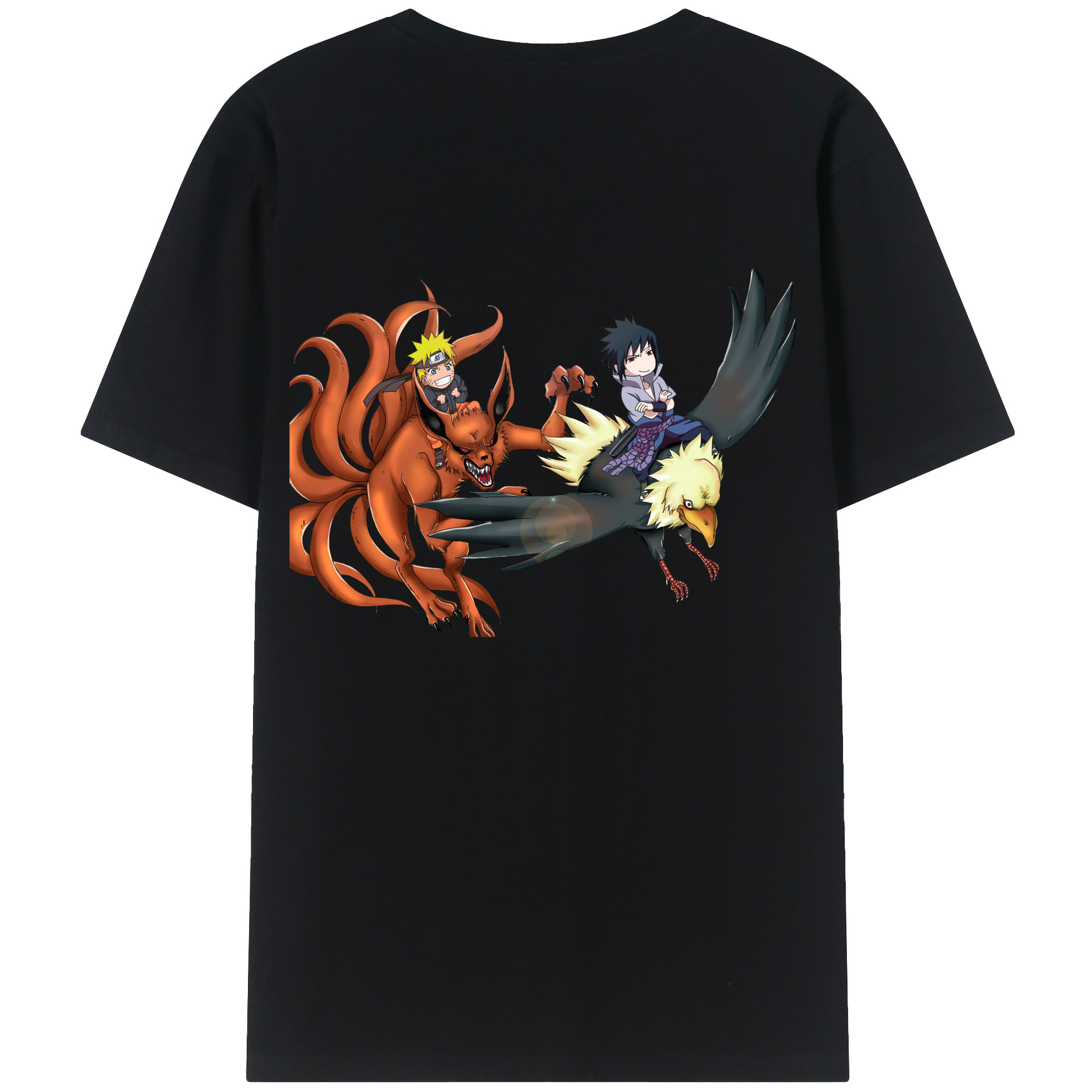 （画像用） NARUTO -ナルト- うずまき ナルト Uzumaki Naruto 綿100％半袖Tシャツ（背面プリント）