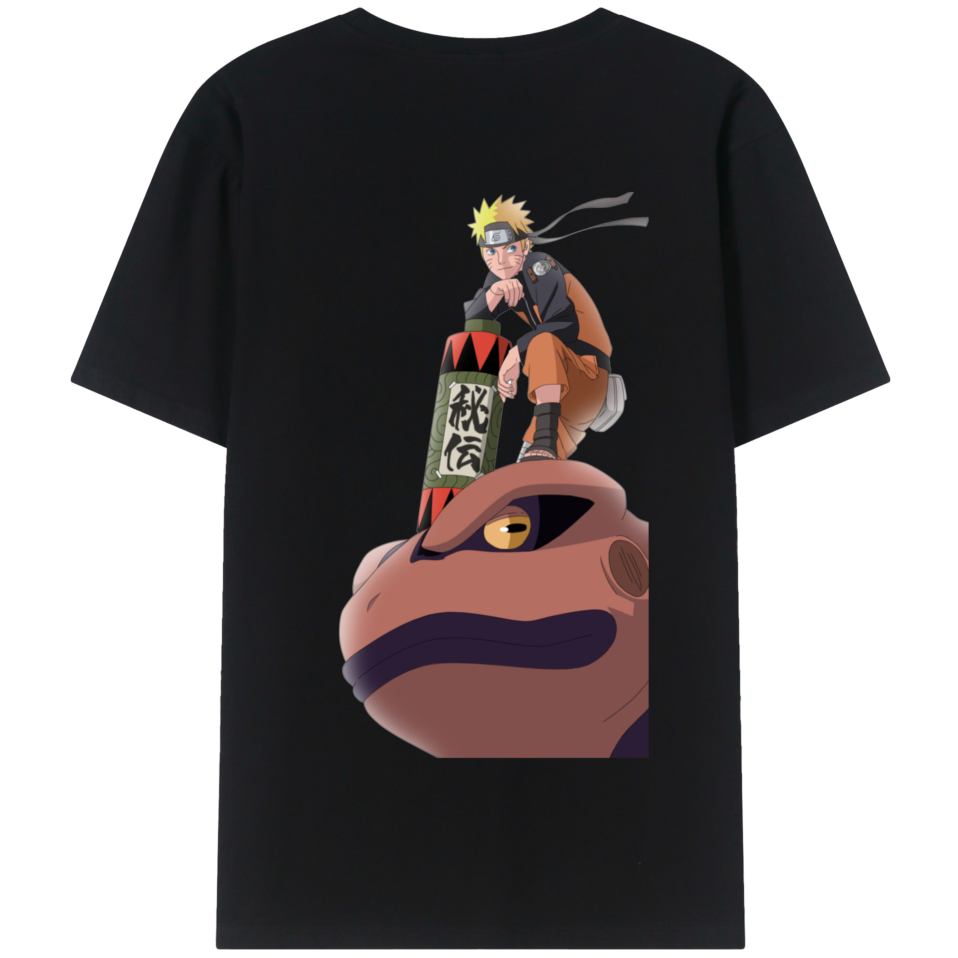 （画像用） NARUTO -ナルト- うずまき ナルト Uzumaki Naruto 綿100％半袖Tシャツ（背面プリント）
