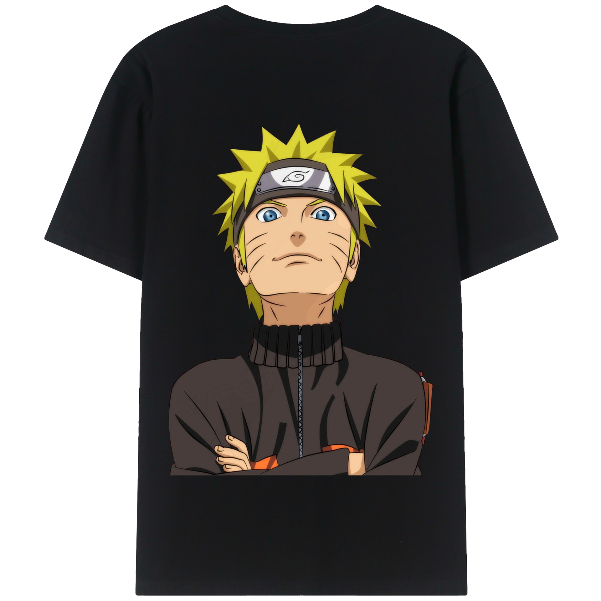 （画像用） NARUTO -ナルト- うずまき ナルト Uzumaki Naruto 綿100％半袖Tシャツ（背面プリント）