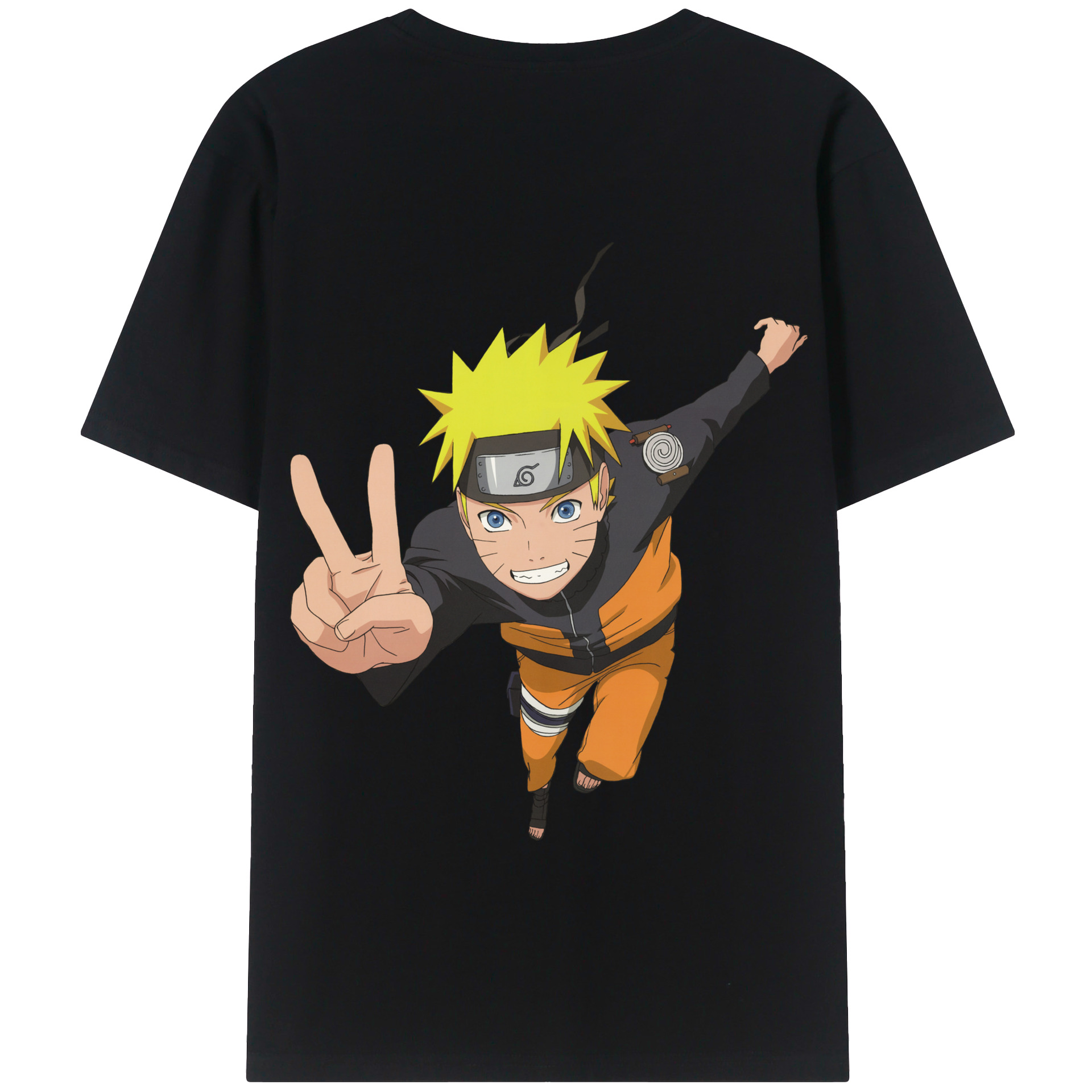 （画像用） NARUTO -ナルト- うずまき ナルト Uzumaki Naruto 綿100％半袖Tシャツ（背面プリント）