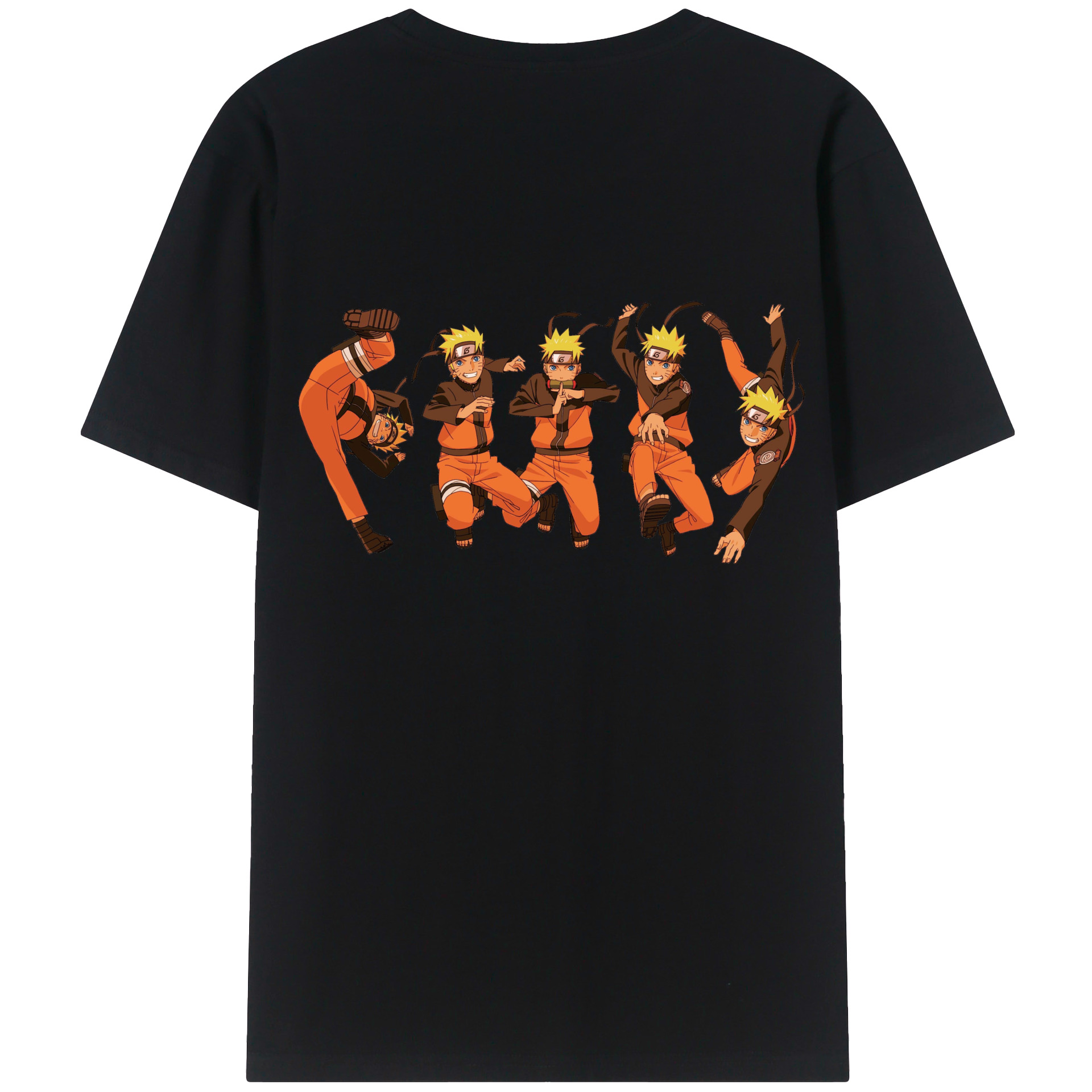 （画像用） NARUTO -ナルト- うずまき ナルト Uzumaki Naruto 綿100％半袖Tシャツ（背面プリント）