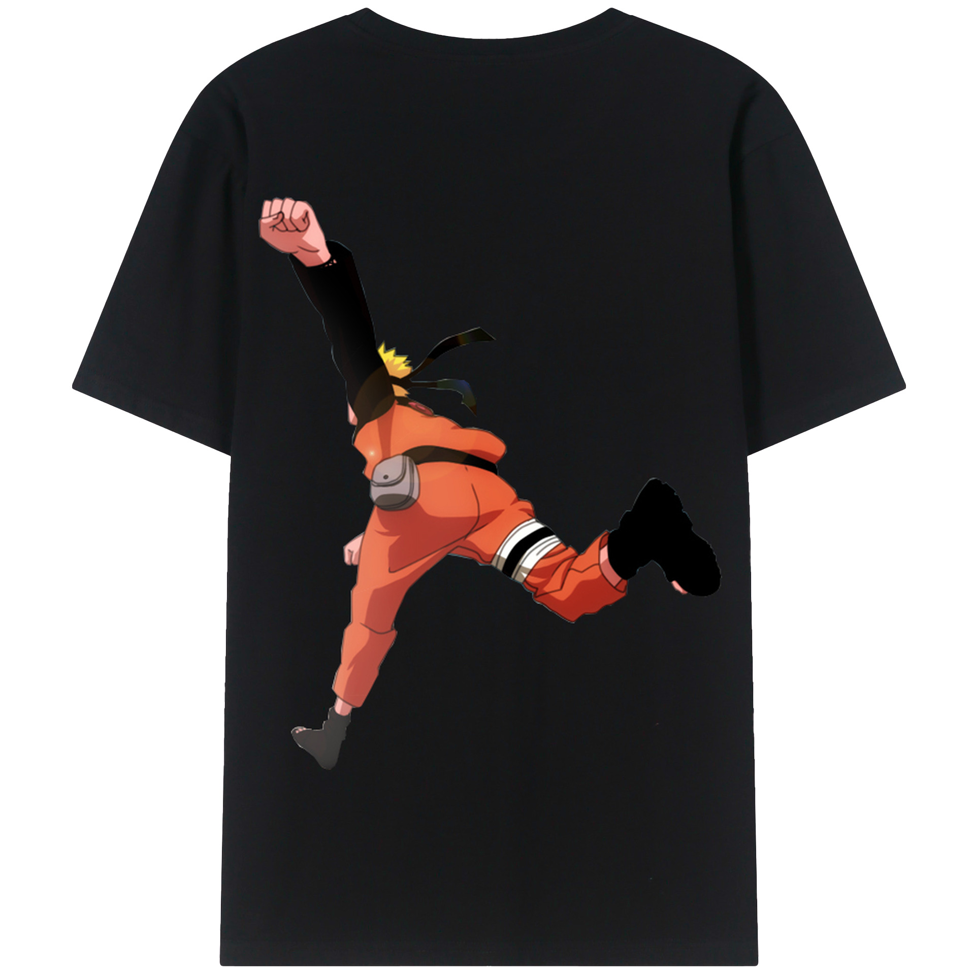 （画像用） NARUTO -ナルト- うずまき ナルト Uzumaki Naruto 綿100％半袖Tシャツ（背面プリント）