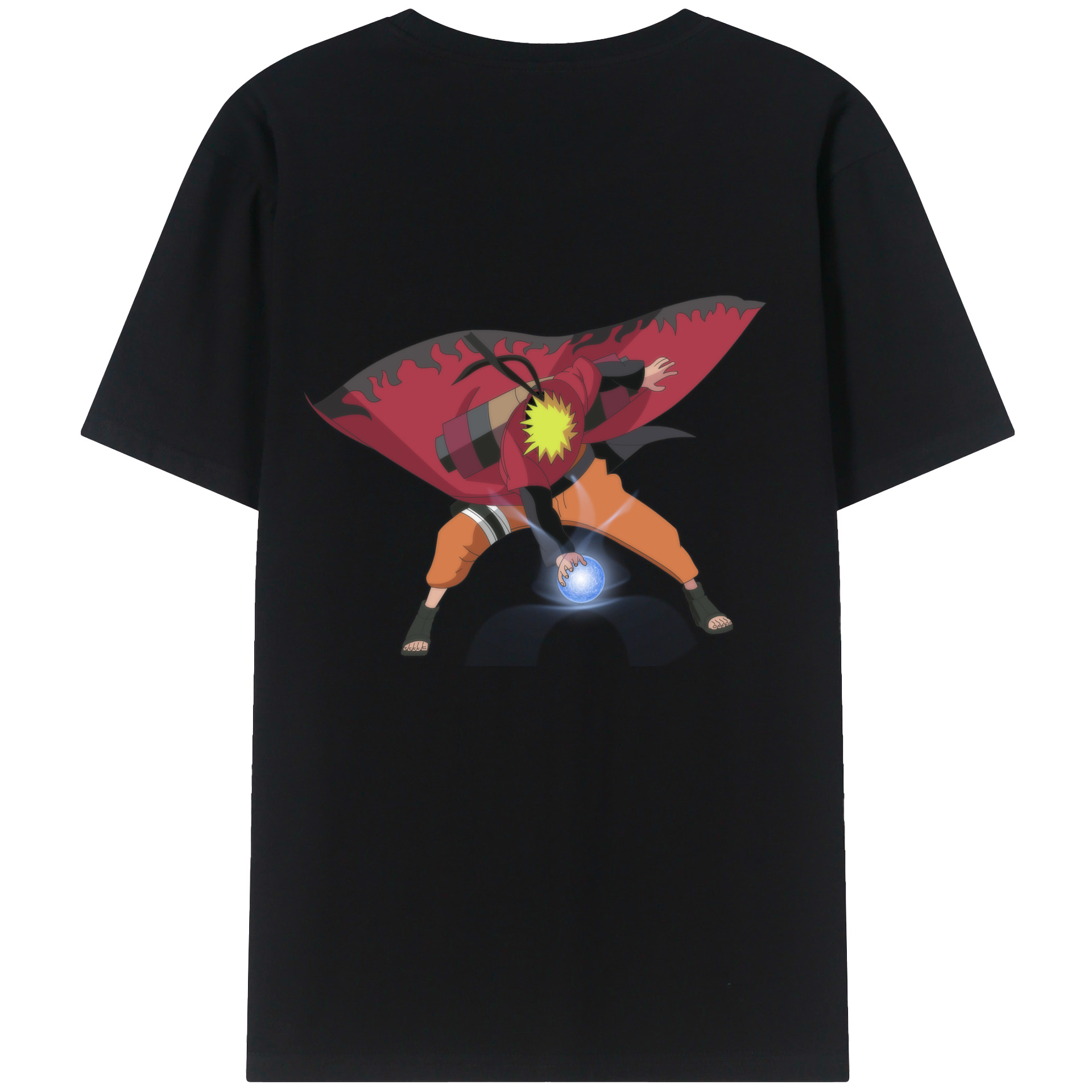 （画像用） NARUTO -ナルト- うずまき ナルト Uzumaki Naruto 綿100％半袖Tシャツ（背面プリント）