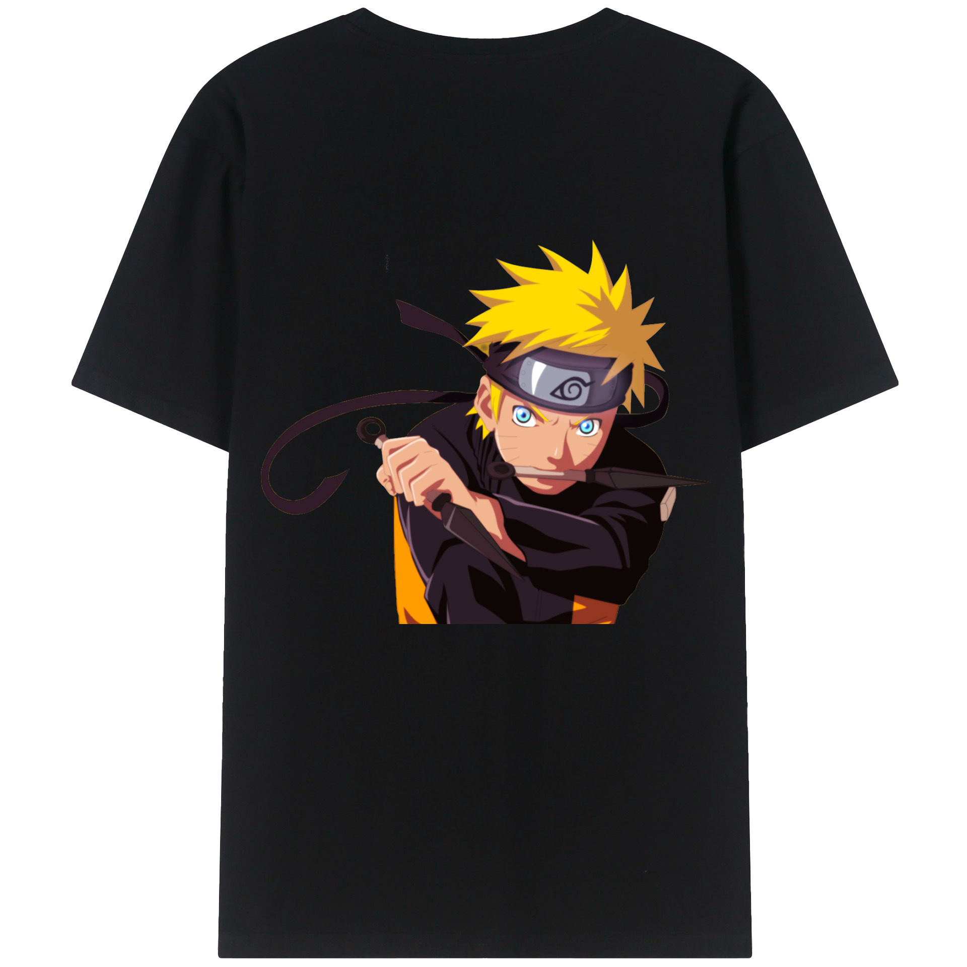（画像用） NARUTO -ナルト- うずまき ナルト Uzumaki Naruto 綿100％半袖Tシャツ（背面プリント）