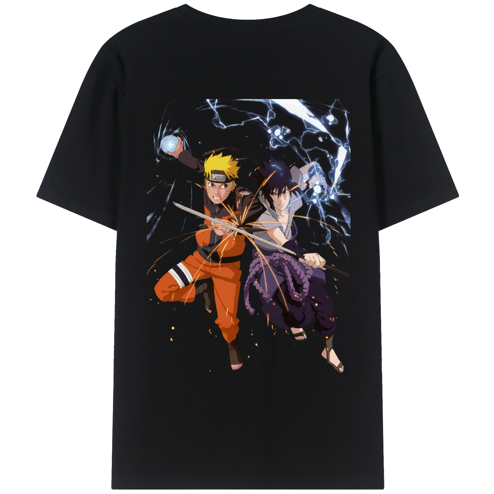 （画像用） NARUTO -ナルト- うずまき ナルト Uzumaki Naruto 綿100％半袖Tシャツ（背面プリント）
