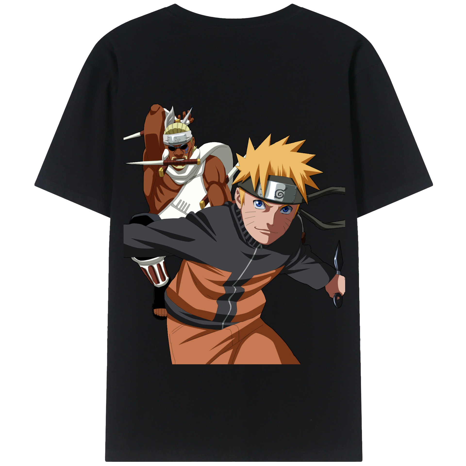 （画像用） NARUTO -ナルト- うずまき ナルト Uzumaki Naruto 綿100％半袖Tシャツ（背面プリント）