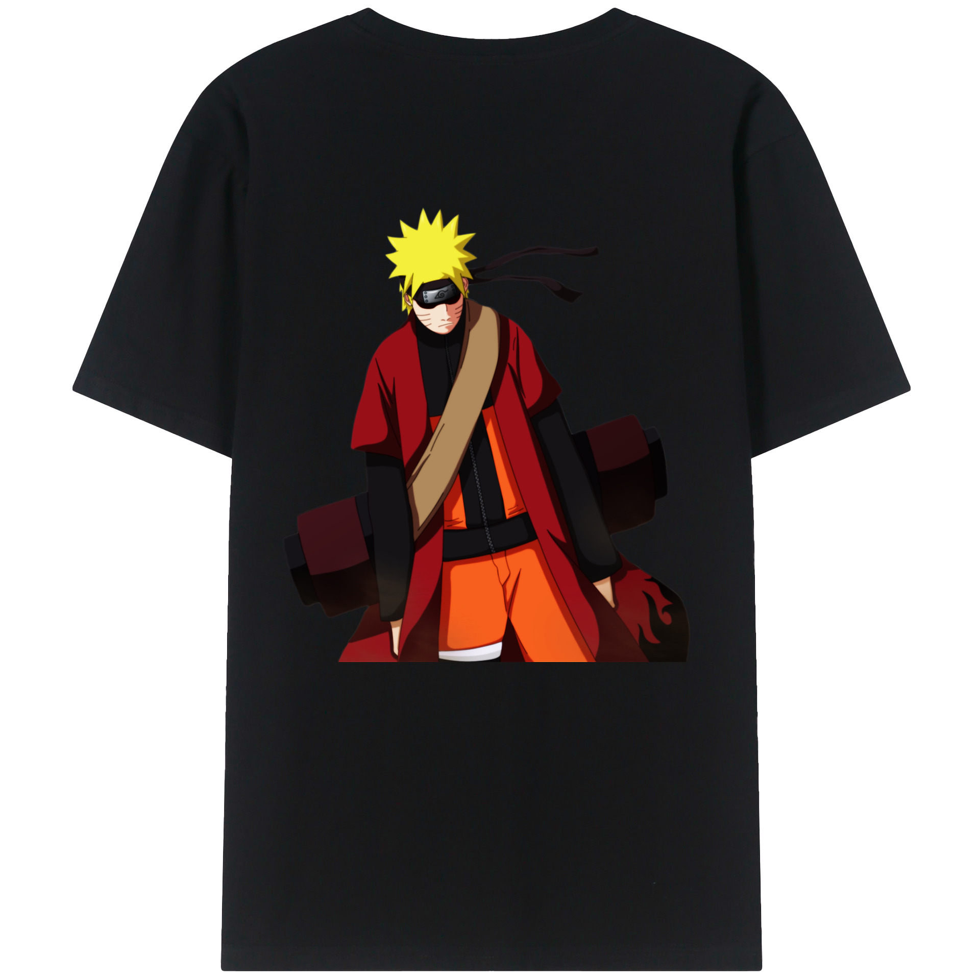 （画像用） NARUTO -ナルト- うずまき ナルト Uzumaki Naruto 綿100％半袖Tシャツ（背面プリント）