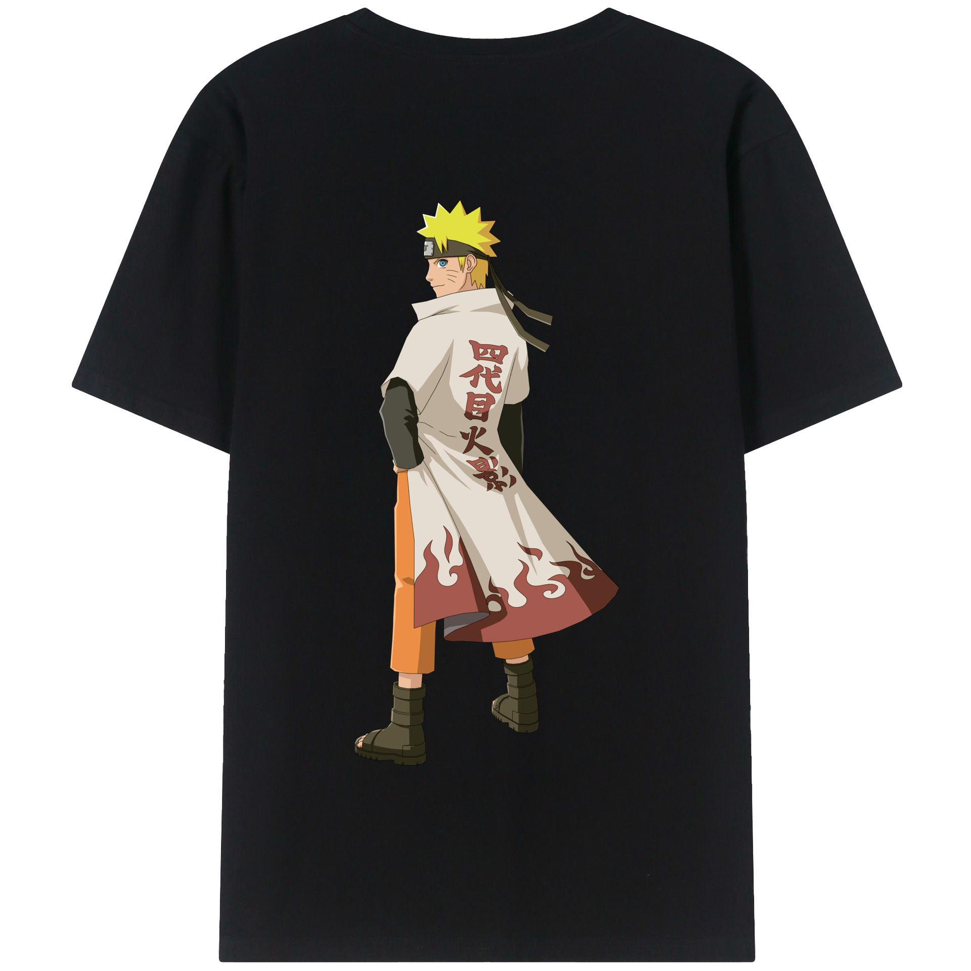 （画像用） NARUTO -ナルト- うずまき ナルト Uzumaki Naruto 綿100％半袖Tシャツ（背面プリント）