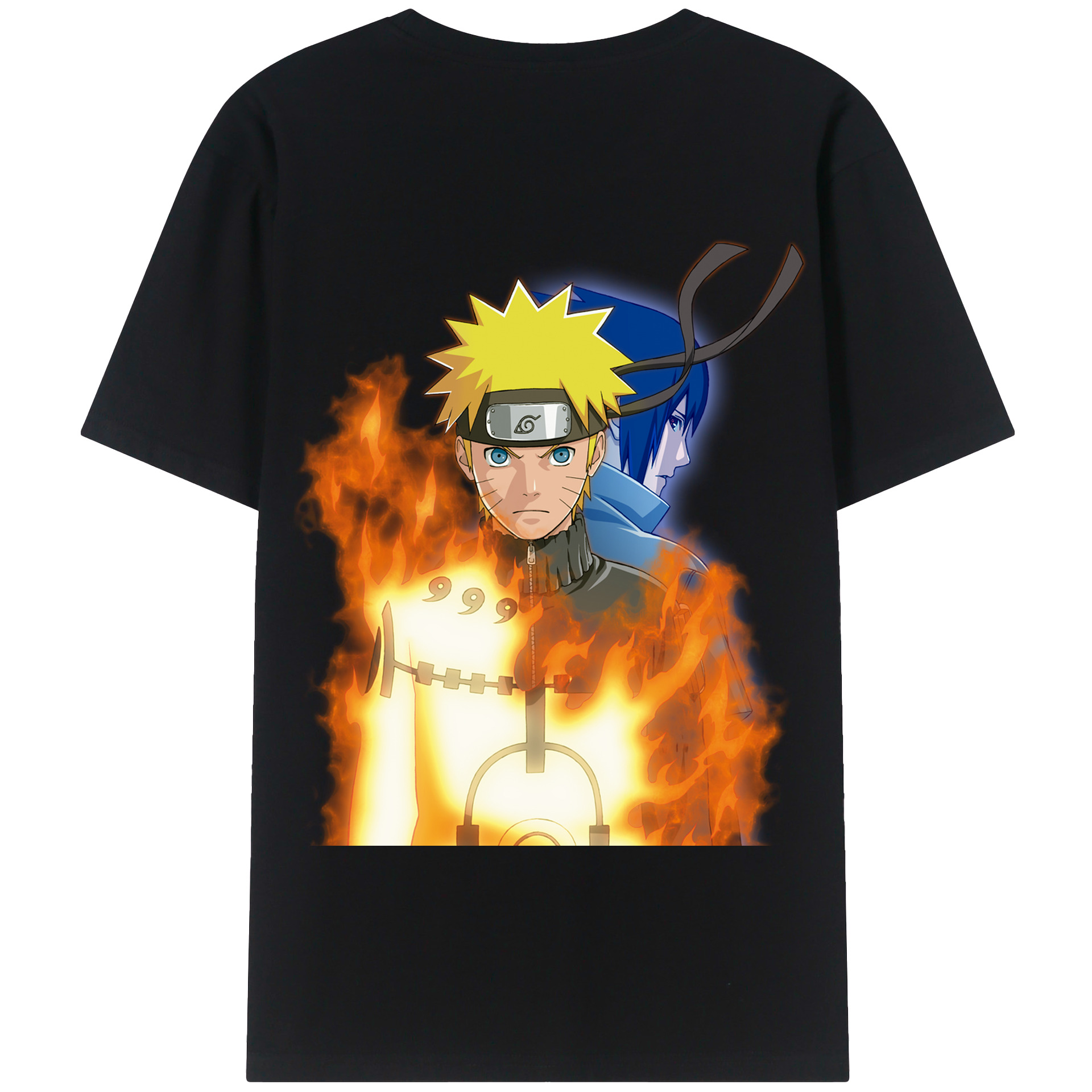 （画像用） NARUTO -ナルト- うずまき ナルト Uzumaki Naruto 綿100％半袖Tシャツ（背面プリント）