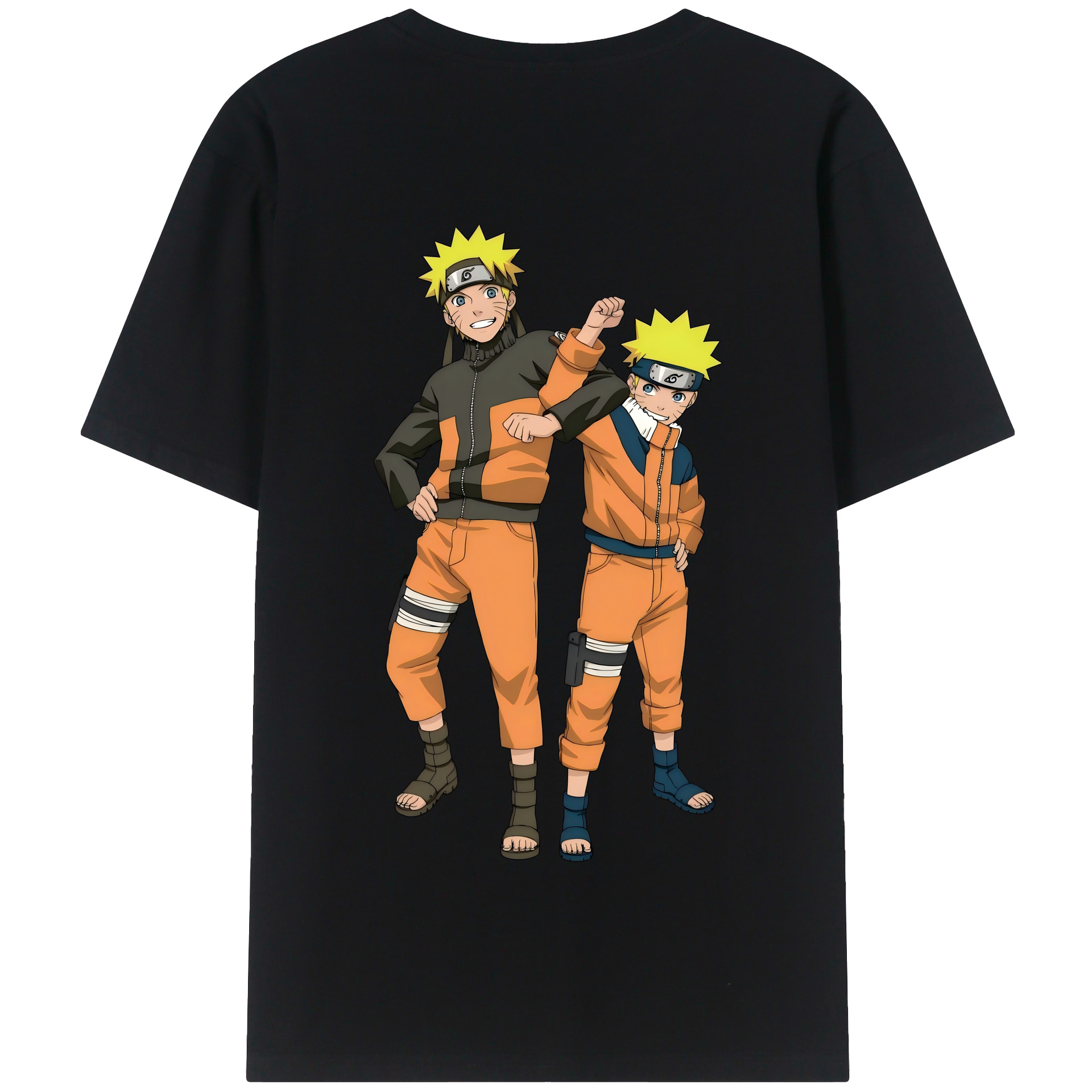 （画像用） NARUTO -ナルト- うずまき ナルト Uzumaki Naruto 綿100％半袖Tシャツ（背面プリント）