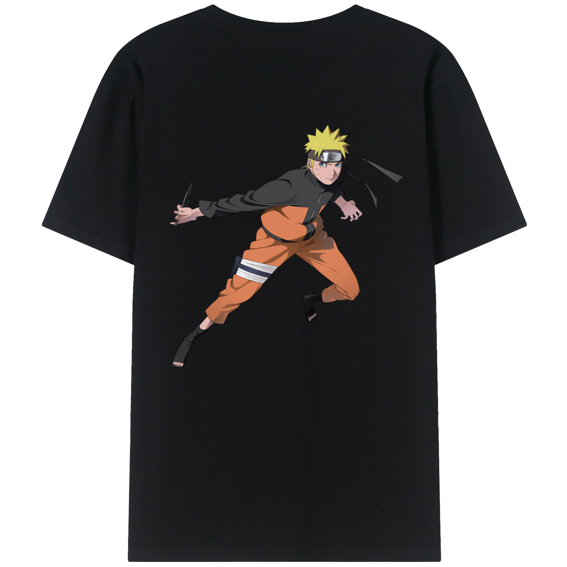 （画像用） NARUTO -ナルト- うずまき ナルト Uzumaki Naruto 綿100％半袖Tシャツ（背面プリント）