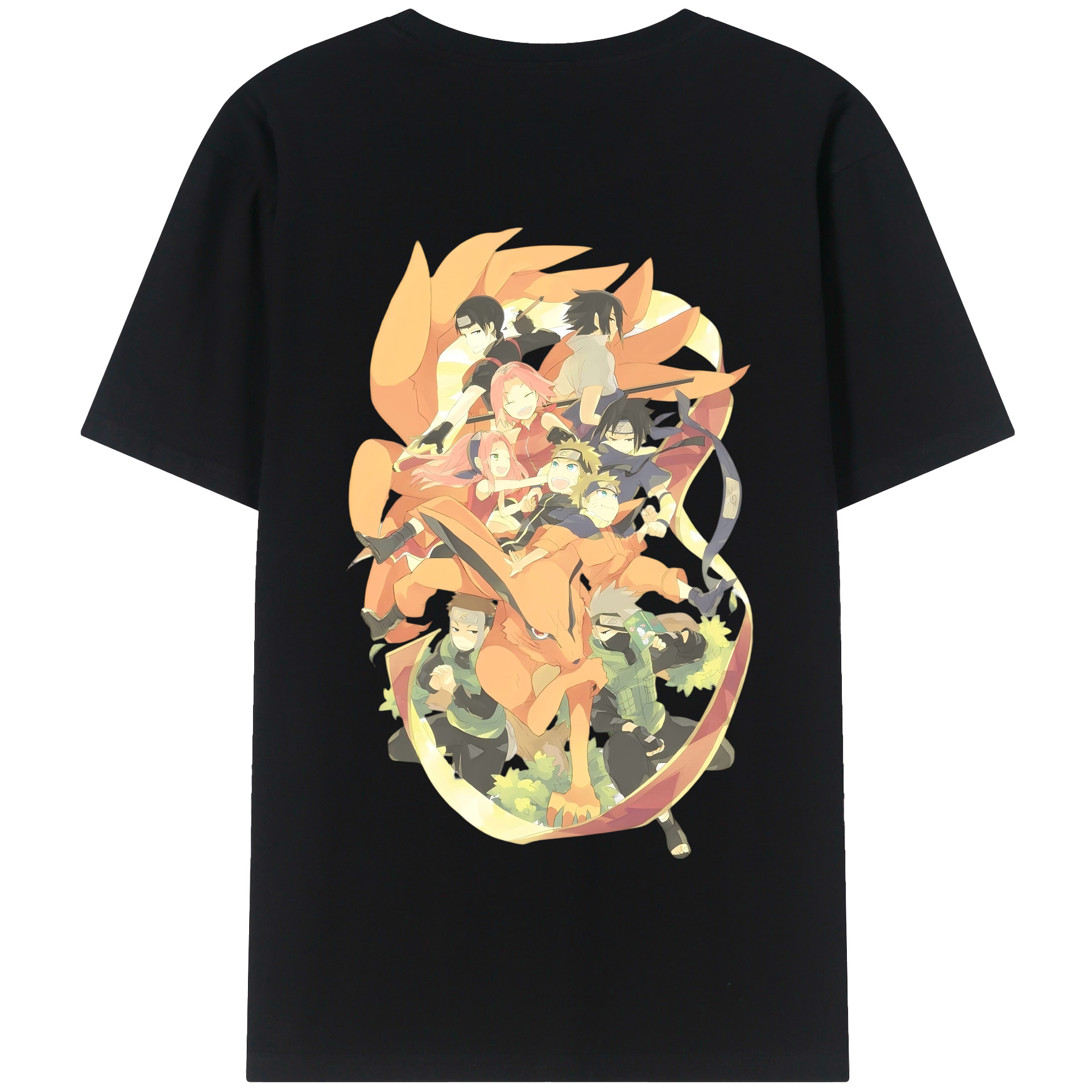 （画像用） NARUTO -ナルト- うずまき ナルト Uzumaki Naruto 綿100％半袖Tシャツ（背面プリント）
