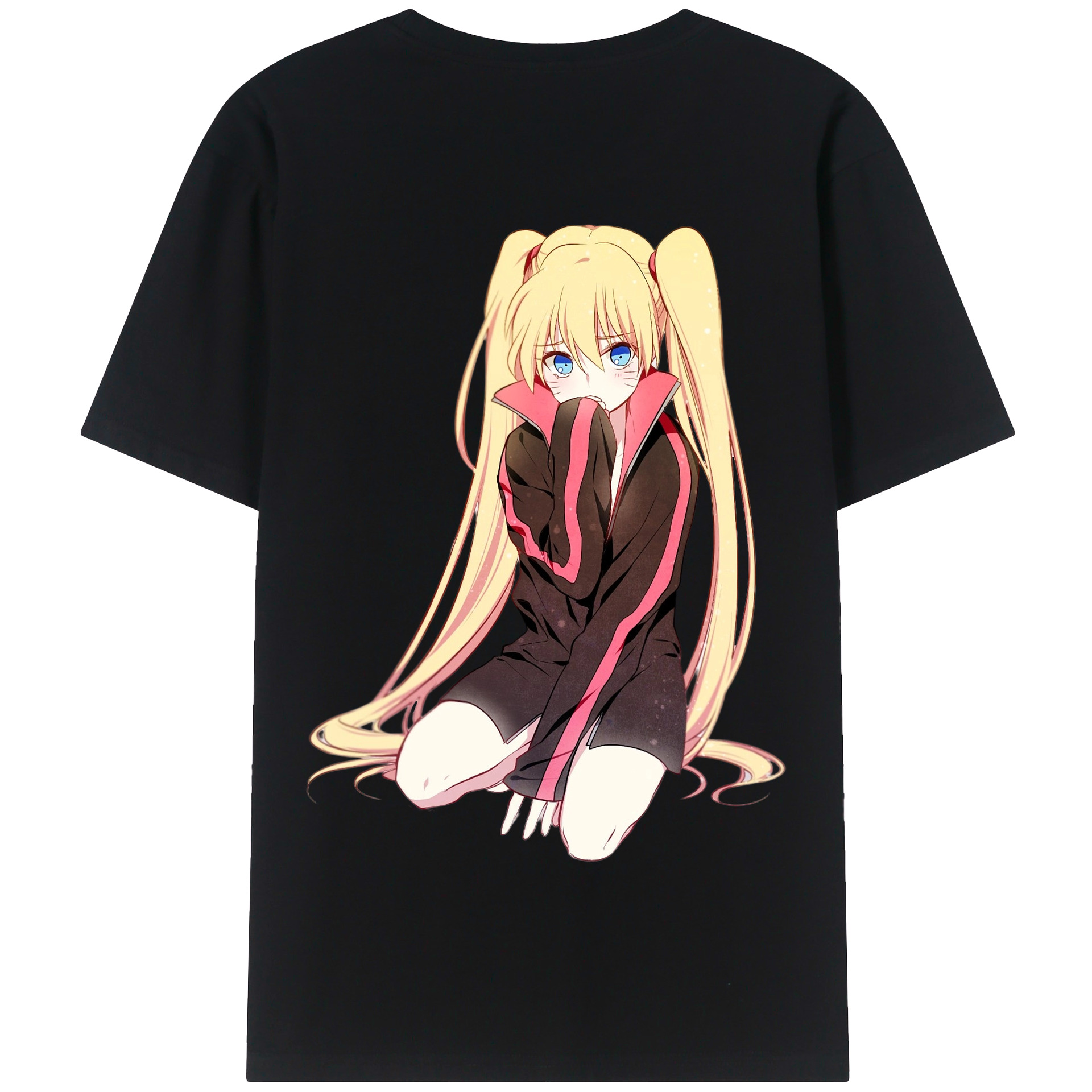 （画像用） NARUTO -ナルト- うずまき ナルト Uzumaki Naruto 綿100％半袖Tシャツ（背面プリント）