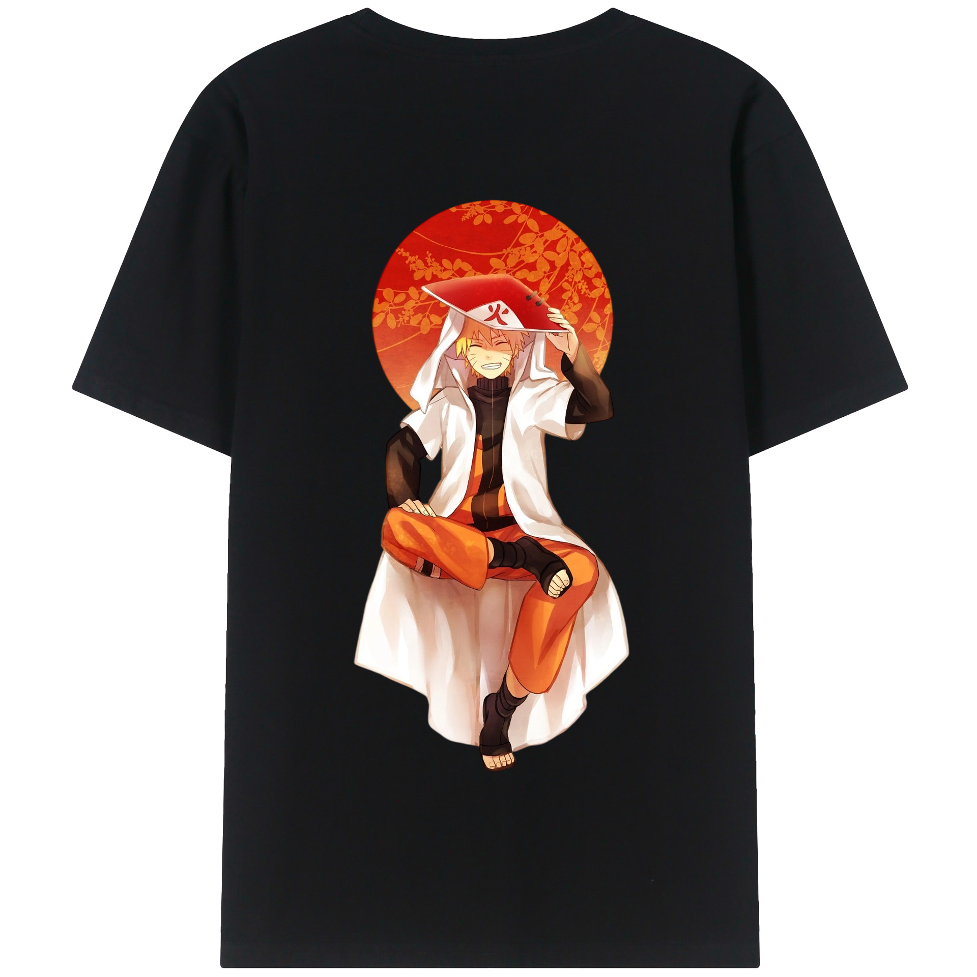 （画像用） NARUTO -ナルト- うずまき ナルト Uzumaki Naruto 綿100％半袖Tシャツ（背面プリント）