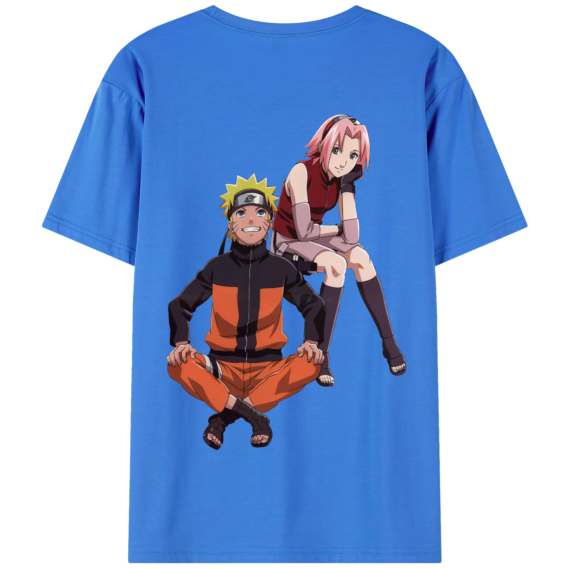 （画像用） NARUTO -ナルト- うずまき ナルト Uzumaki Naruto 綿100％半袖Tシャツ（背面プリント）