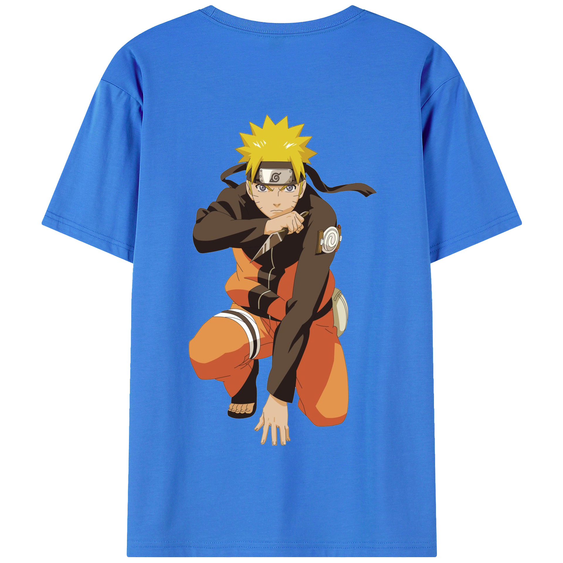 （画像用） NARUTO -ナルト- うずまき ナルト Uzumaki Naruto 綿100％半袖Tシャツ（背面プリント）