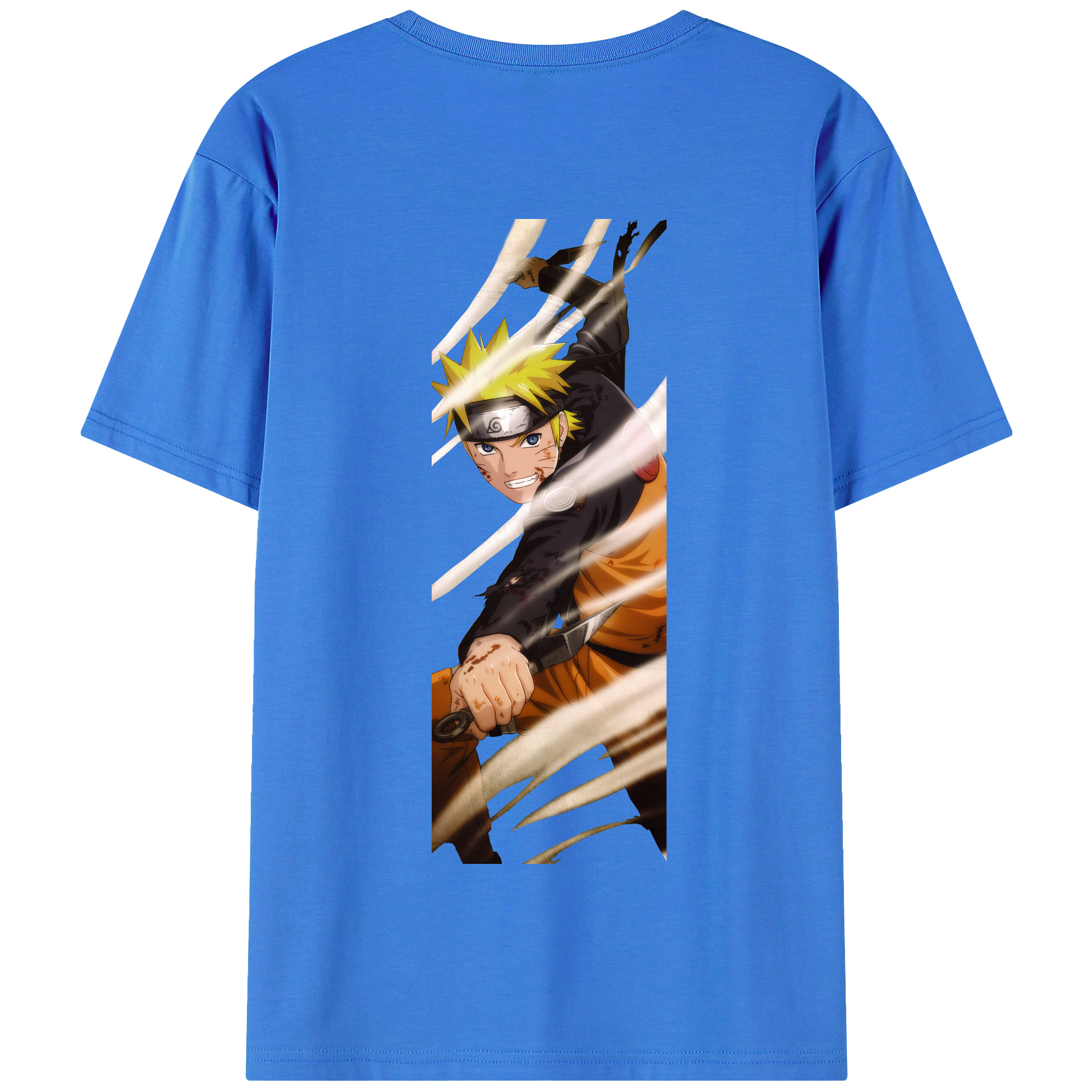（画像用） NARUTO -ナルト- うずまき ナルト Uzumaki Naruto 綿100％半袖Tシャツ（背面プリント）