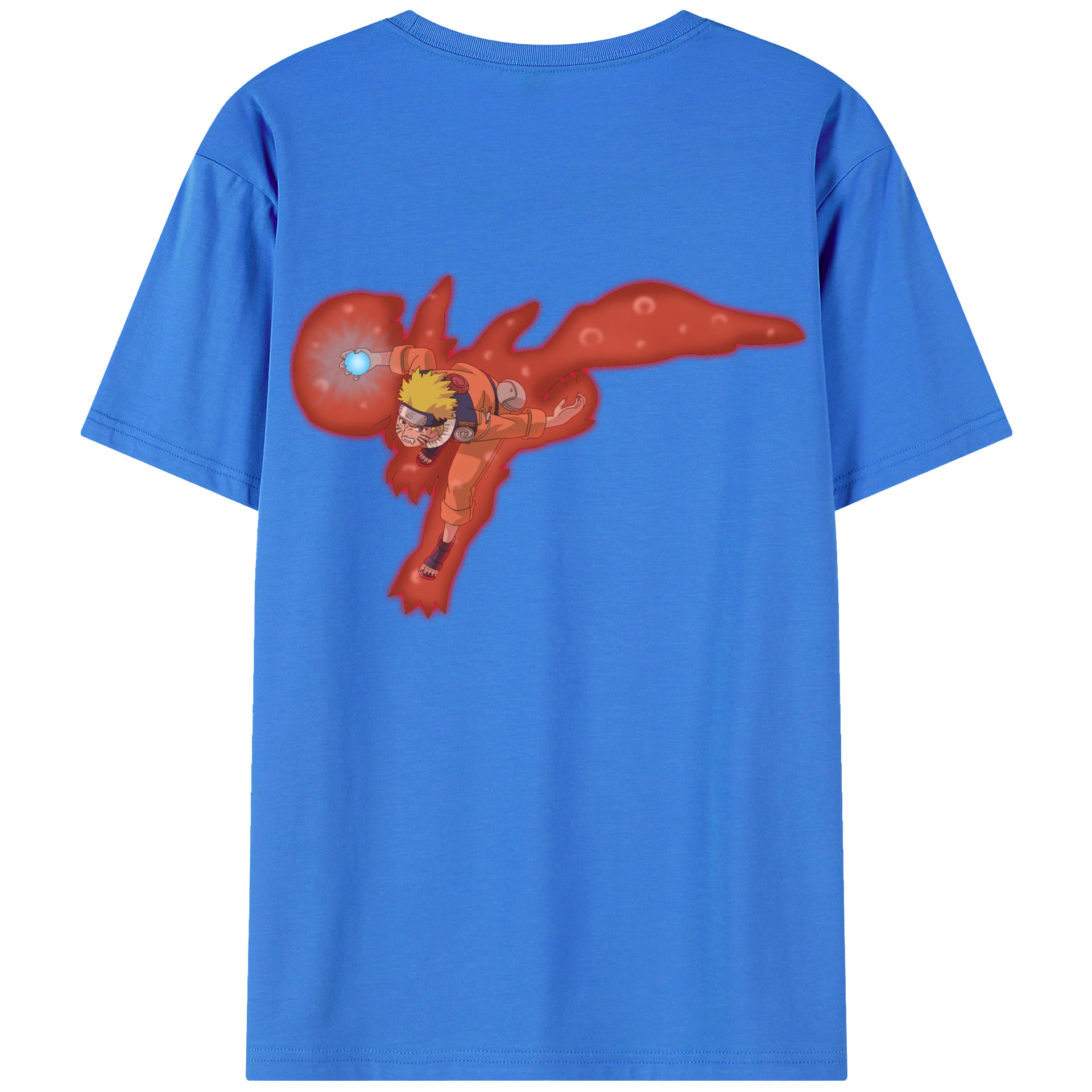 （画像用） NARUTO -ナルト- うずまき ナルト Uzumaki Naruto 綿100％半袖Tシャツ（背面プリント）