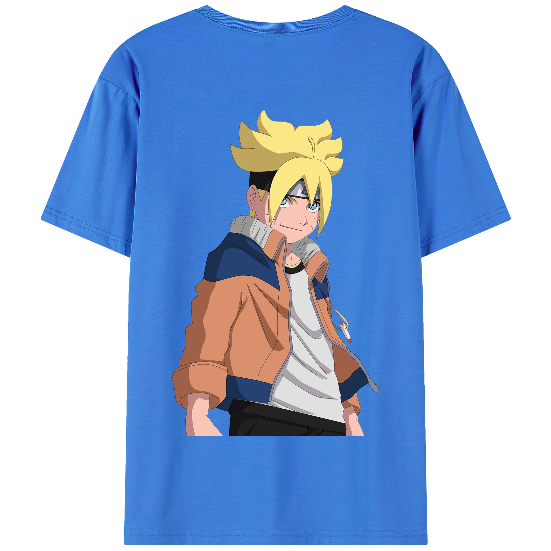 （画像用） NARUTO -ナルト- うずまき ナルト Uzumaki Naruto 綿100％半袖Tシャツ（背面プリント）