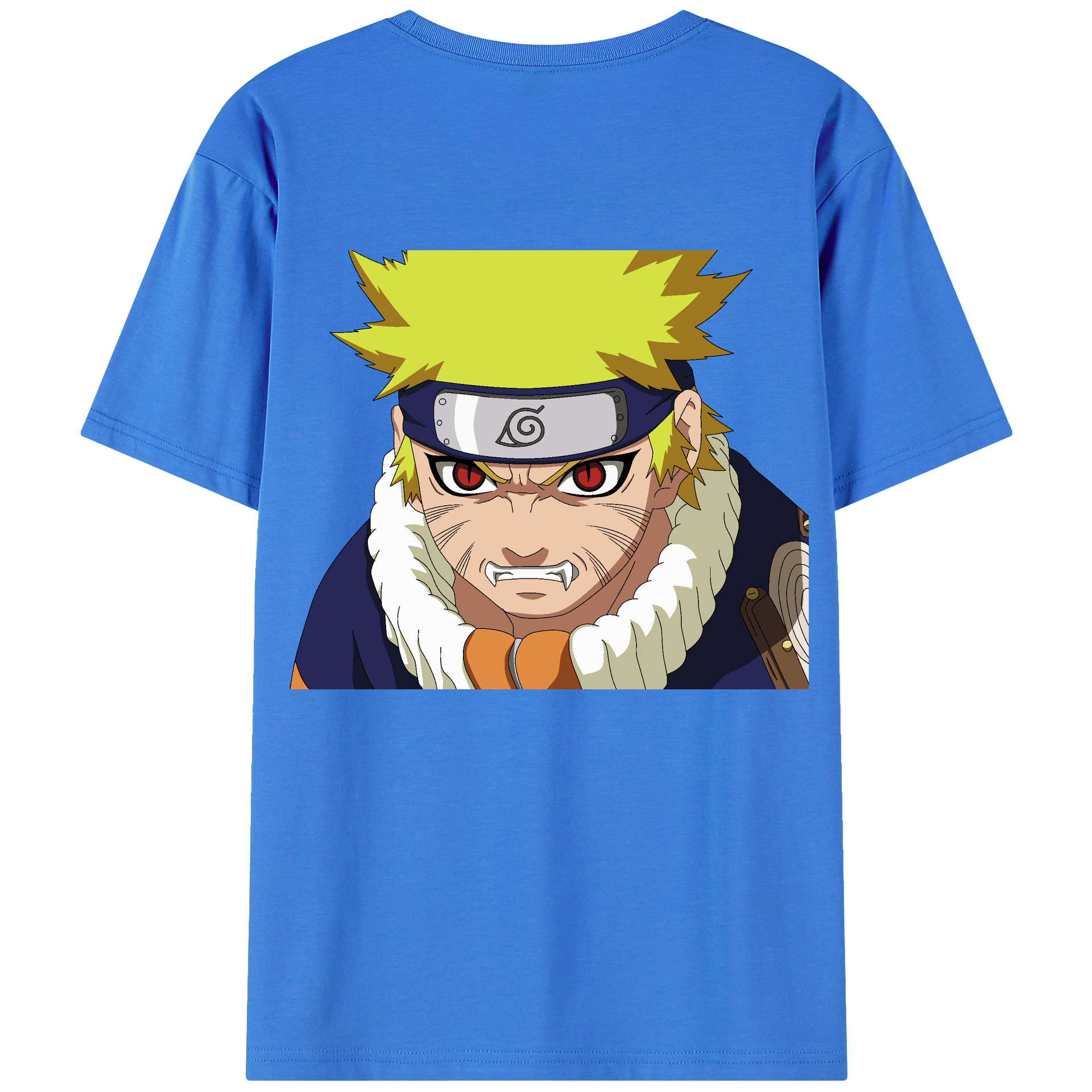 （画像用） NARUTO -ナルト- うずまき ナルト Uzumaki Naruto 綿100％半袖Tシャツ（背面プリント）