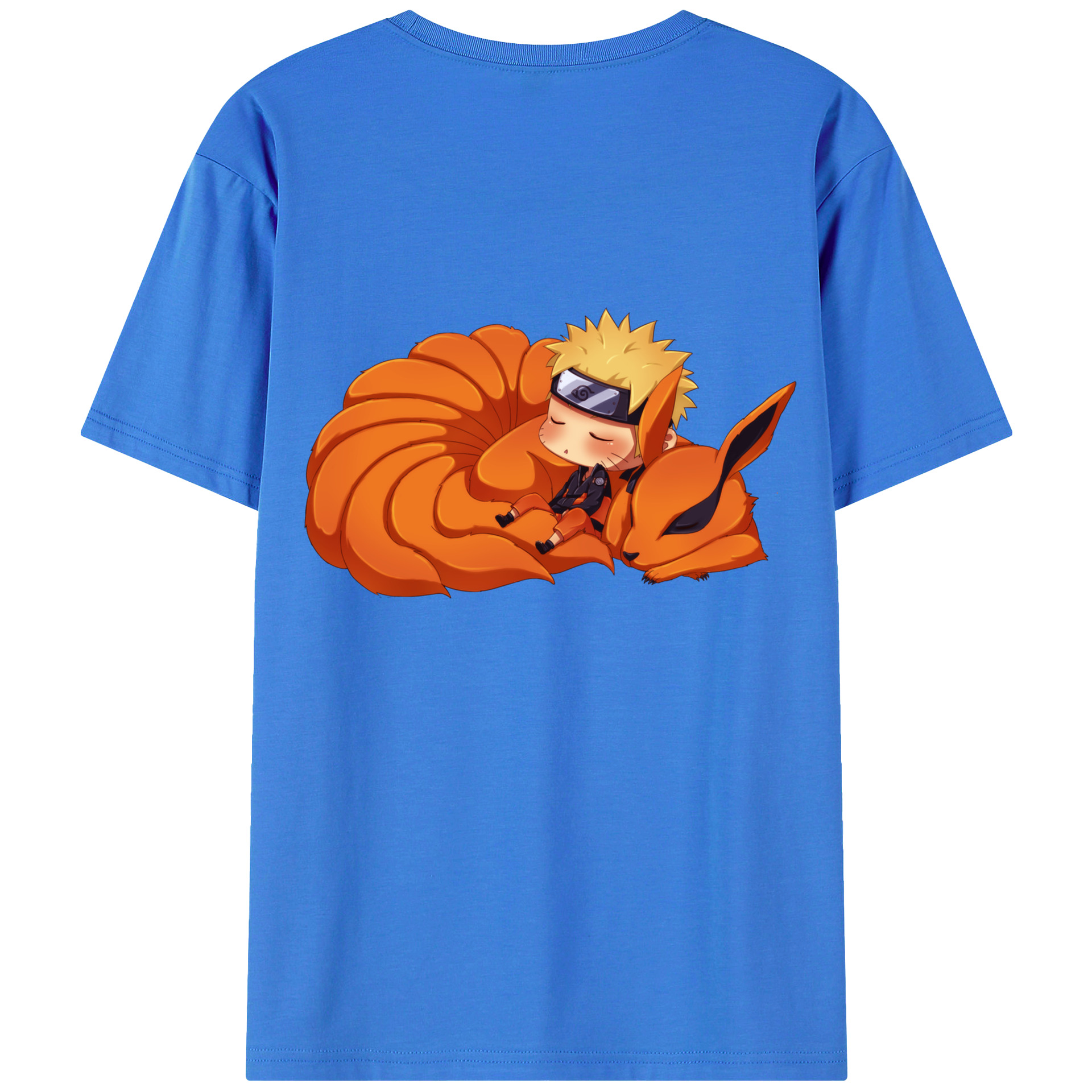 （画像用） NARUTO -ナルト- うずまき ナルト Uzumaki Naruto 綿100％半袖Tシャツ（背面プリント）