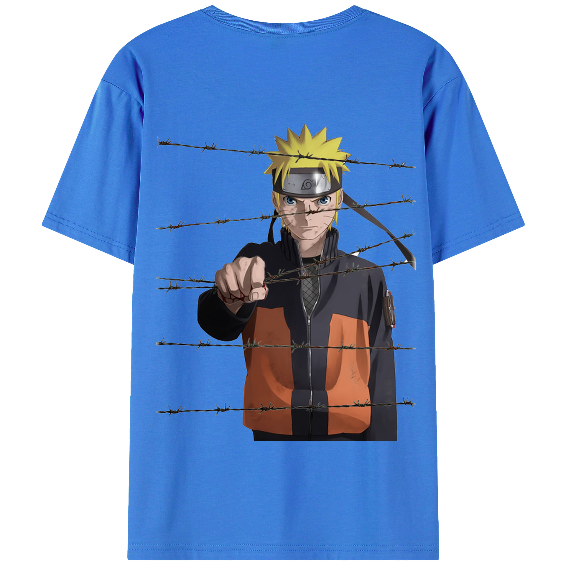 （画像用） NARUTO -ナルト- うずまき ナルト Uzumaki Naruto 綿100％半袖Tシャツ（背面プリント）