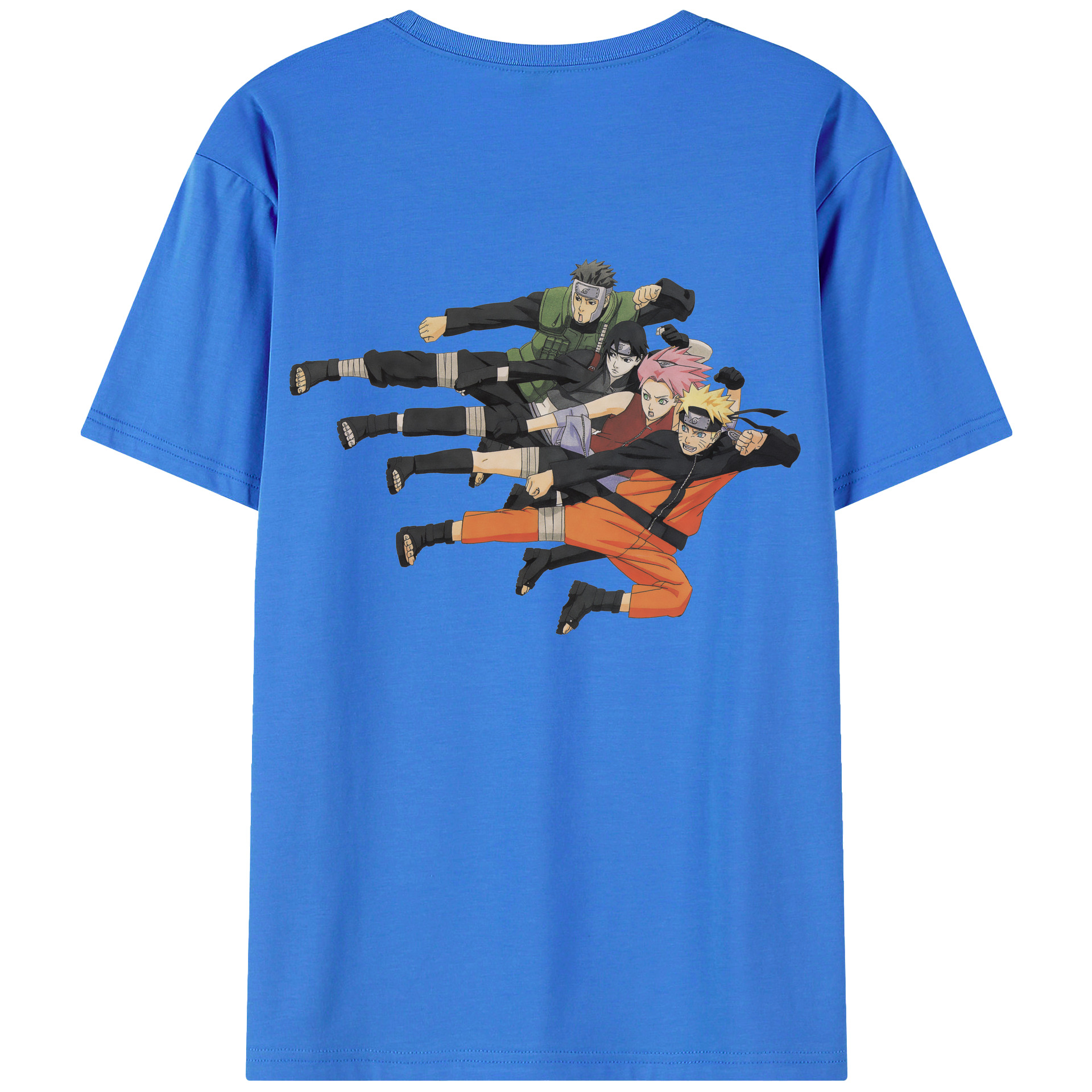 （画像用） NARUTO -ナルト- うずまき ナルト Uzumaki Naruto 綿100％半袖Tシャツ（背面プリント）