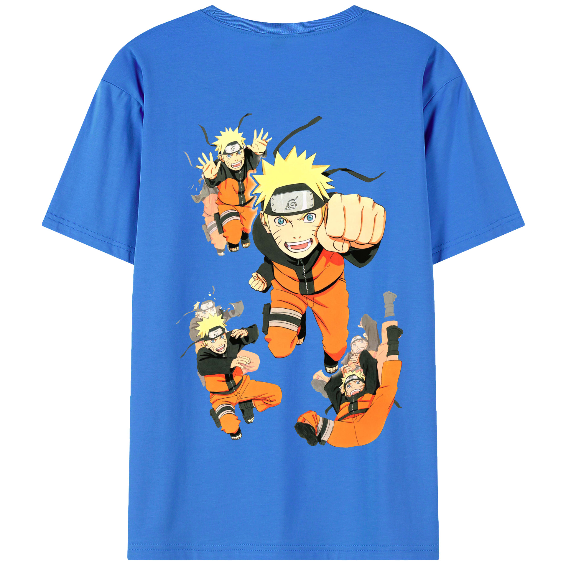 （画像用） NARUTO -ナルト- うずまき ナルト Uzumaki Naruto 綿100％半袖Tシャツ（背面プリント）
