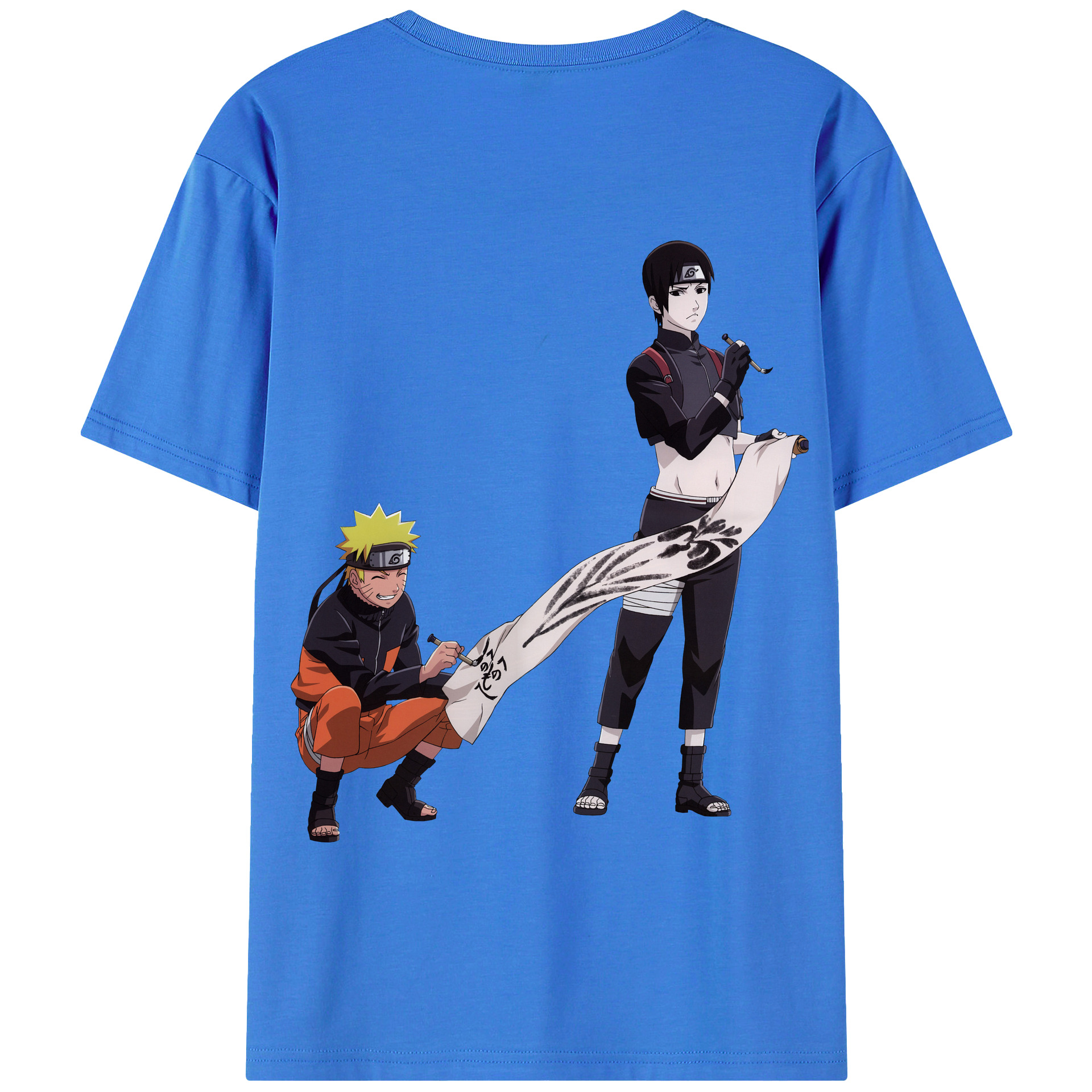 （画像用） NARUTO -ナルト- うずまき ナルト Uzumaki Naruto 綿100％半袖Tシャツ（背面プリント）