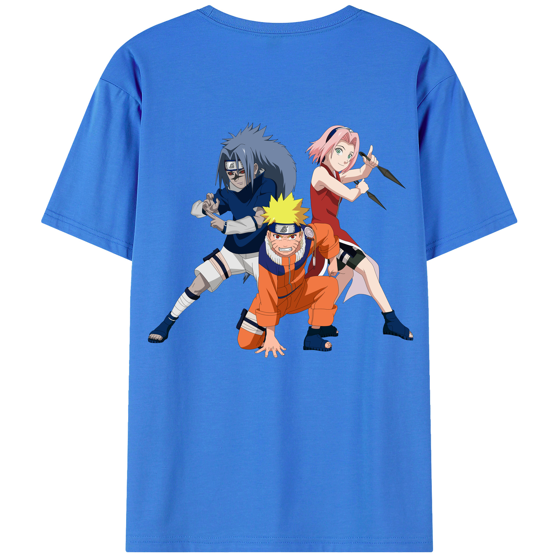 （画像用） NARUTO -ナルト- うずまき ナルト Uzumaki Naruto 綿100％半袖Tシャツ（背面プリント）