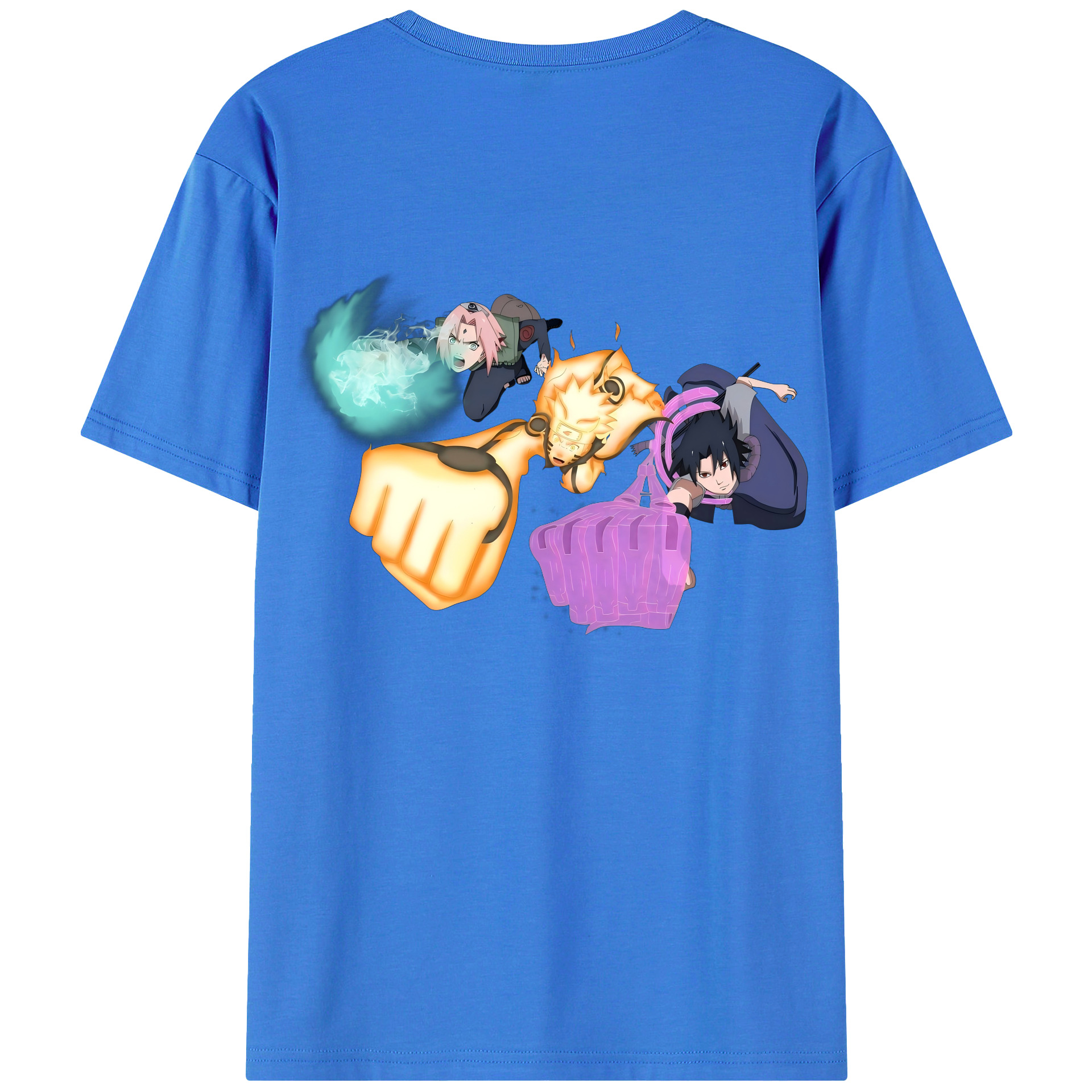 （画像用） NARUTO -ナルト- うずまき ナルト Uzumaki Naruto 綿100％半袖Tシャツ（背面プリント）