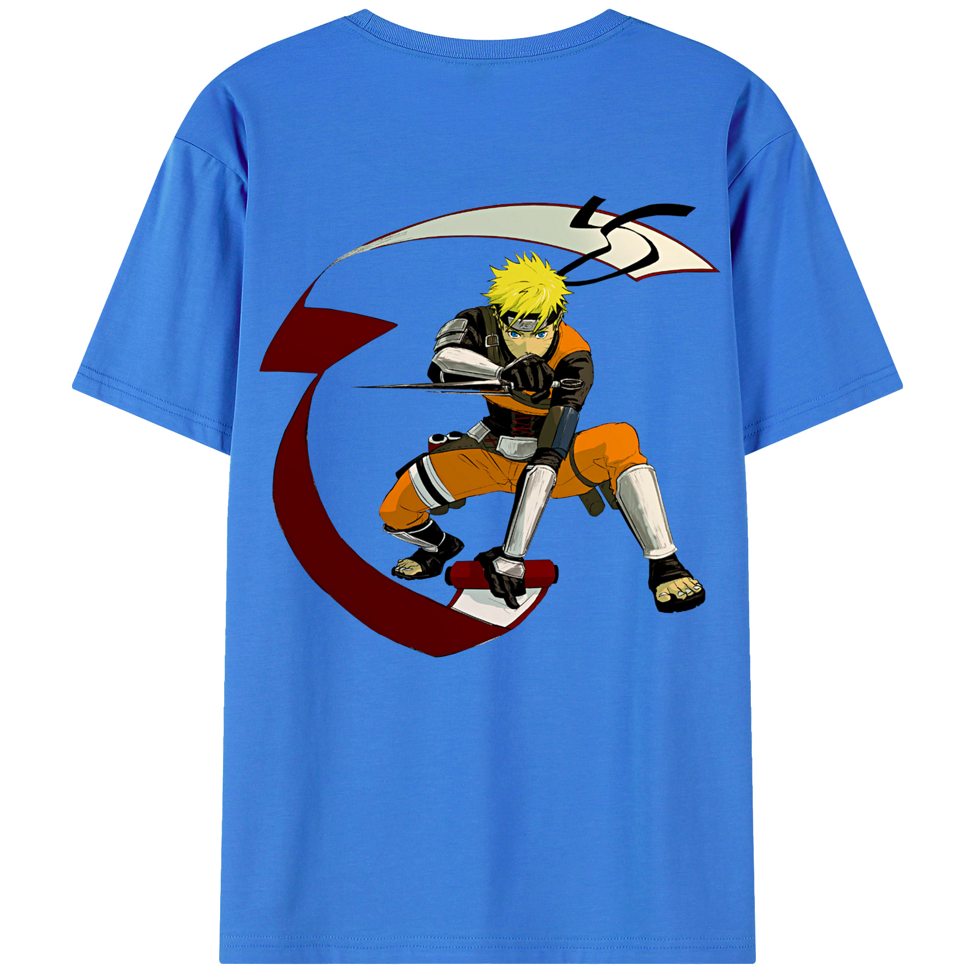 （画像用） NARUTO -ナルト- うずまき ナルト Uzumaki Naruto 綿100％半袖Tシャツ（背面プリント）