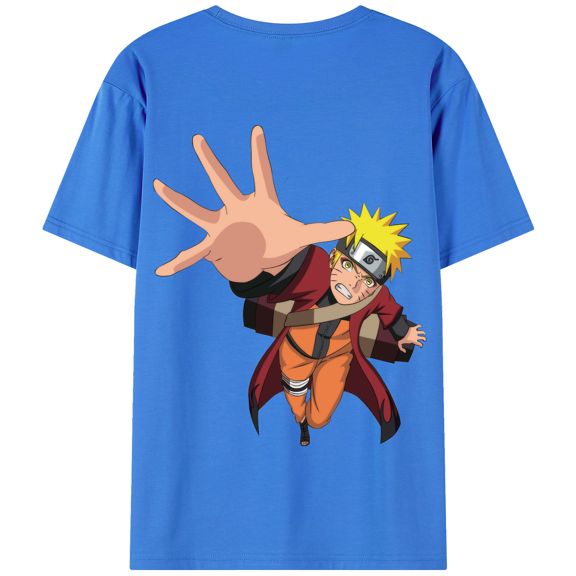 （画像用） NARUTO -ナルト- うずまき ナルト Uzumaki Naruto 綿100％半袖Tシャツ（背面プリント）