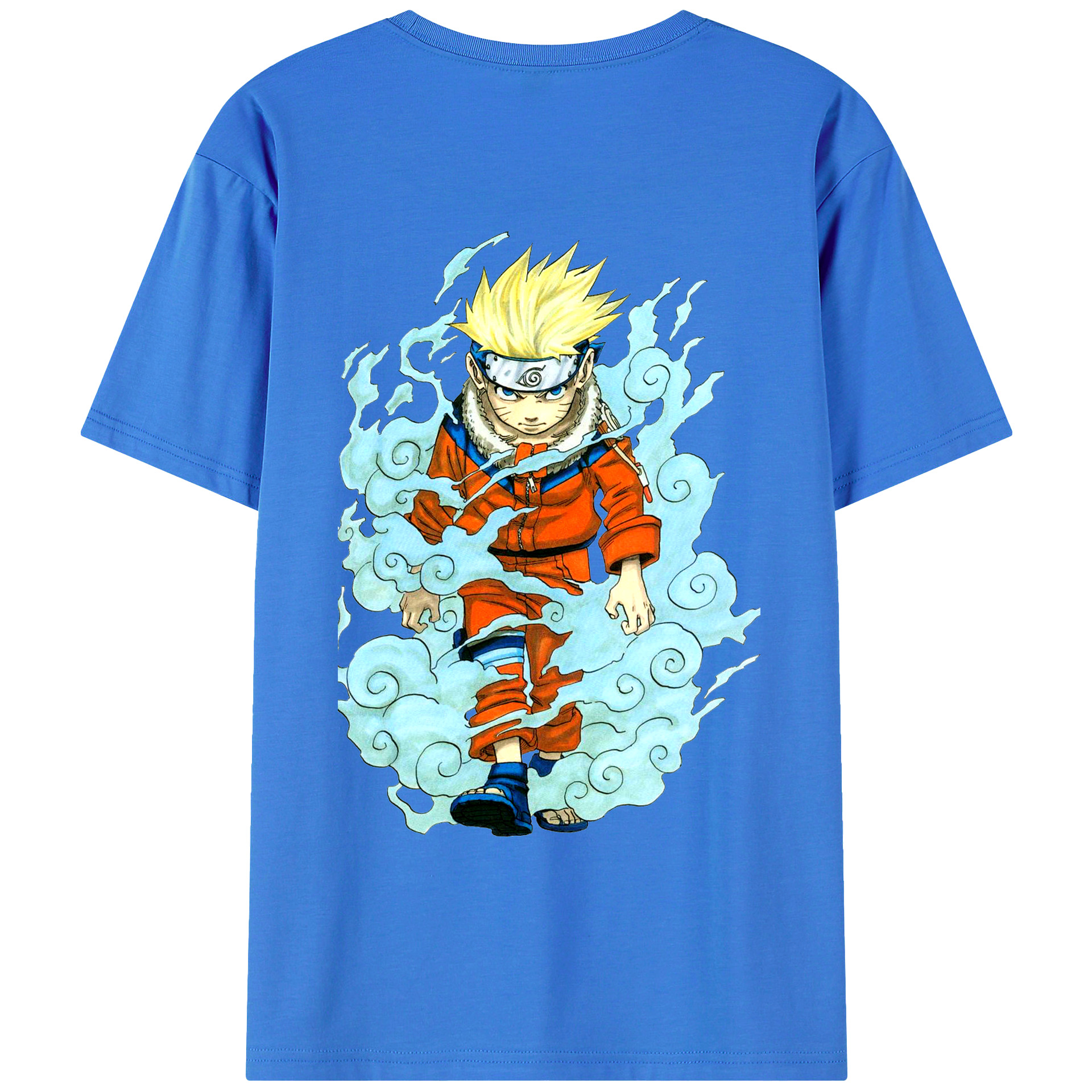 （画像用） NARUTO -ナルト- うずまき ナルト Uzumaki Naruto 綿100％半袖Tシャツ（背面プリント）