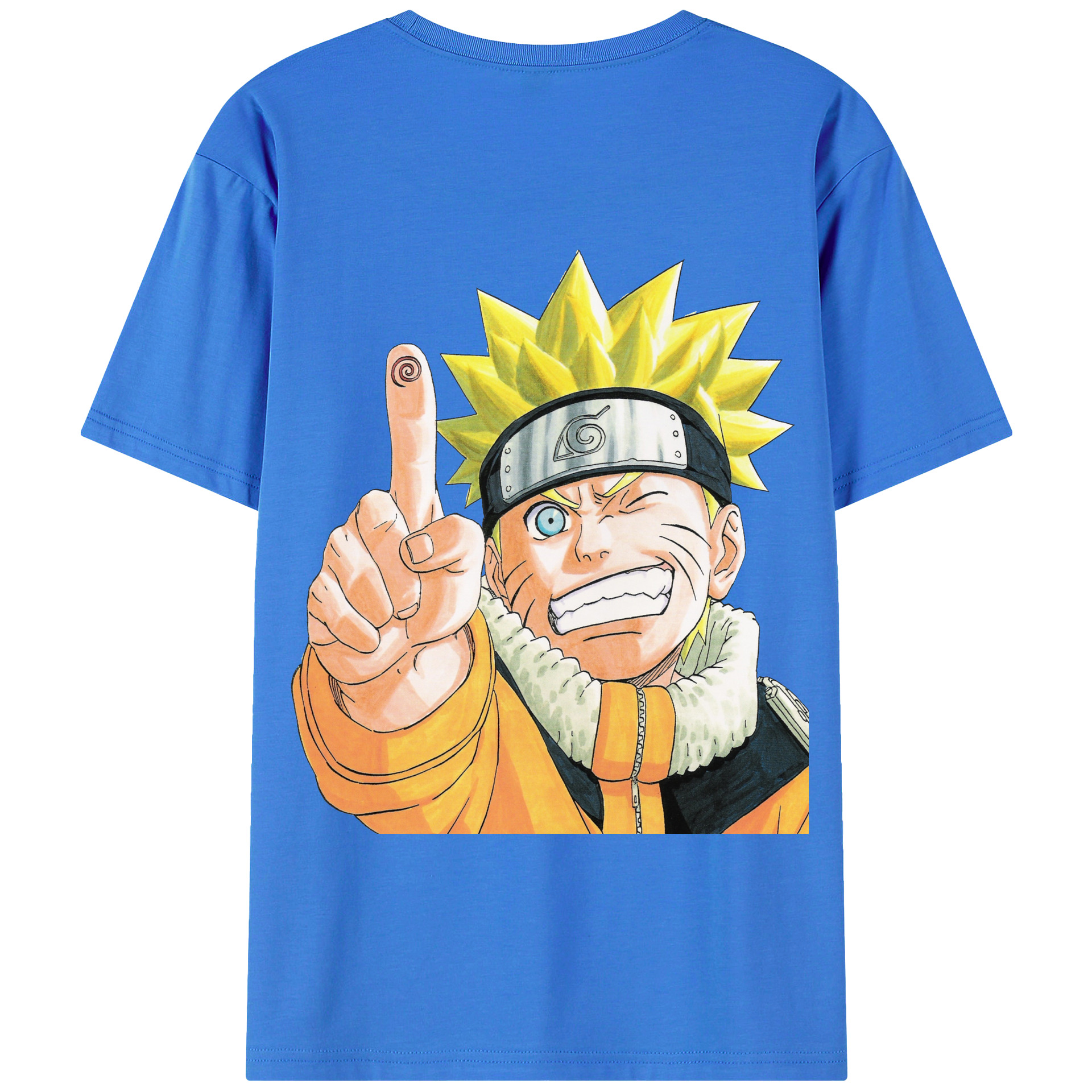 （画像用） NARUTO -ナルト- うずまき ナルト Uzumaki Naruto 綿100％半袖Tシャツ（背面プリント）