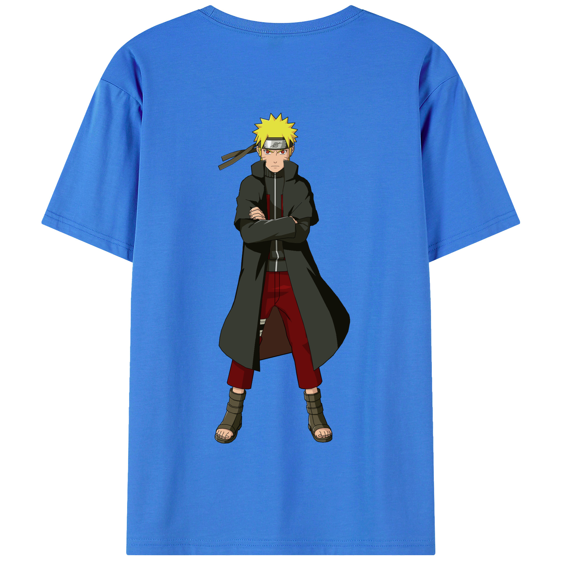 （画像用） NARUTO -ナルト- うずまき ナルト Uzumaki Naruto 綿100％半袖Tシャツ（背面プリント）
