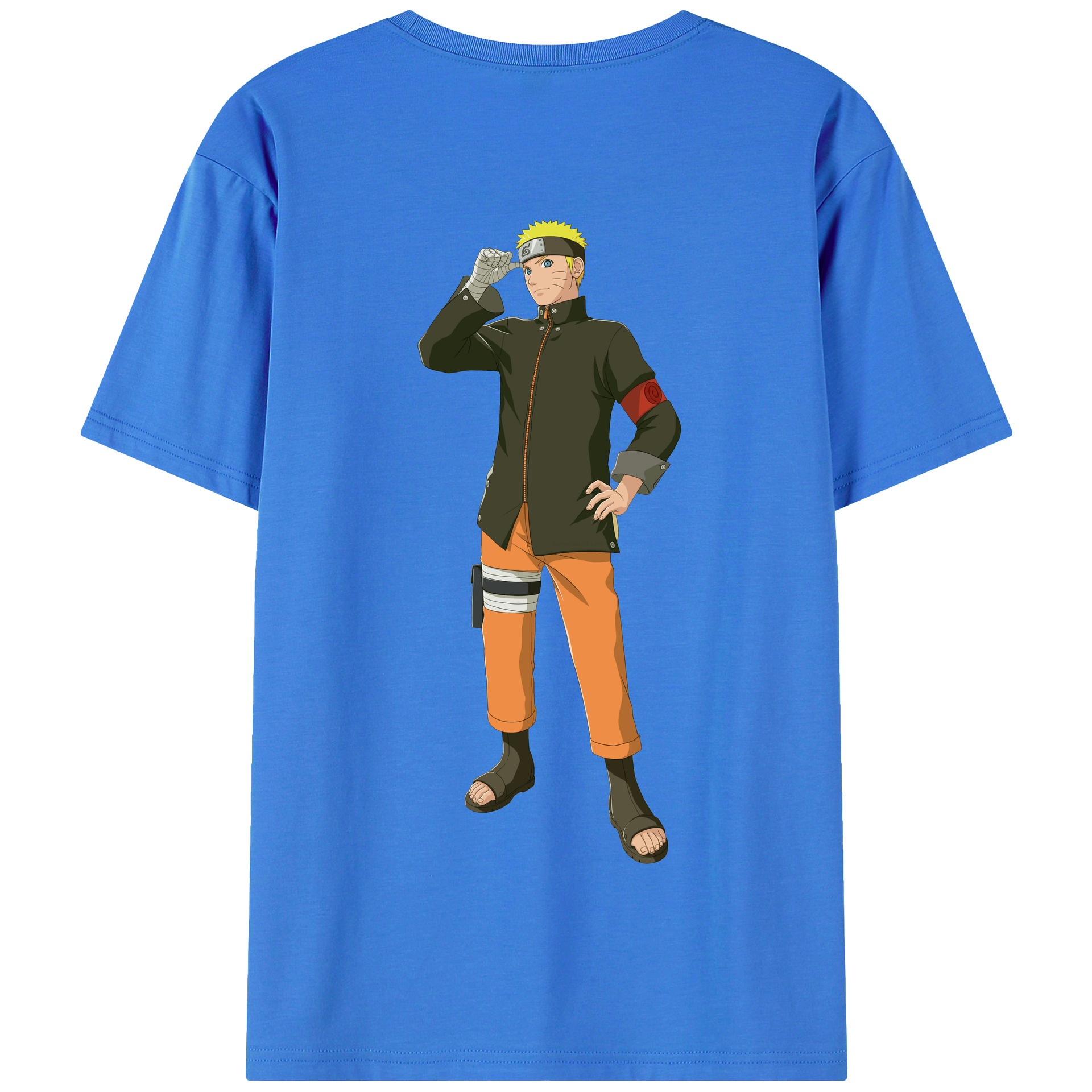 （画像用） NARUTO -ナルト- うずまき ナルト Uzumaki Naruto 綿100％半袖Tシャツ（背面プリント）