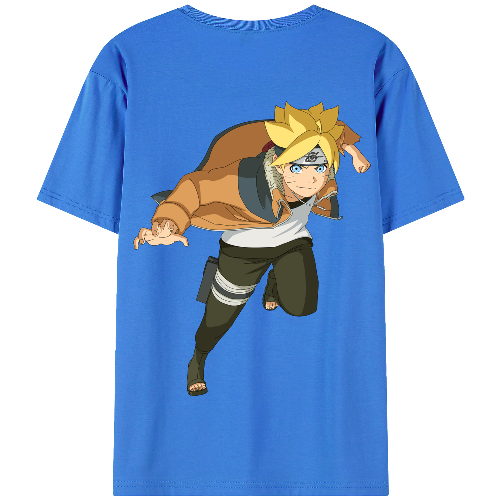 （画像用） NARUTO -ナルト- うずまき ナルト Uzumaki Naruto 綿100％半袖Tシャツ（背面プリント）