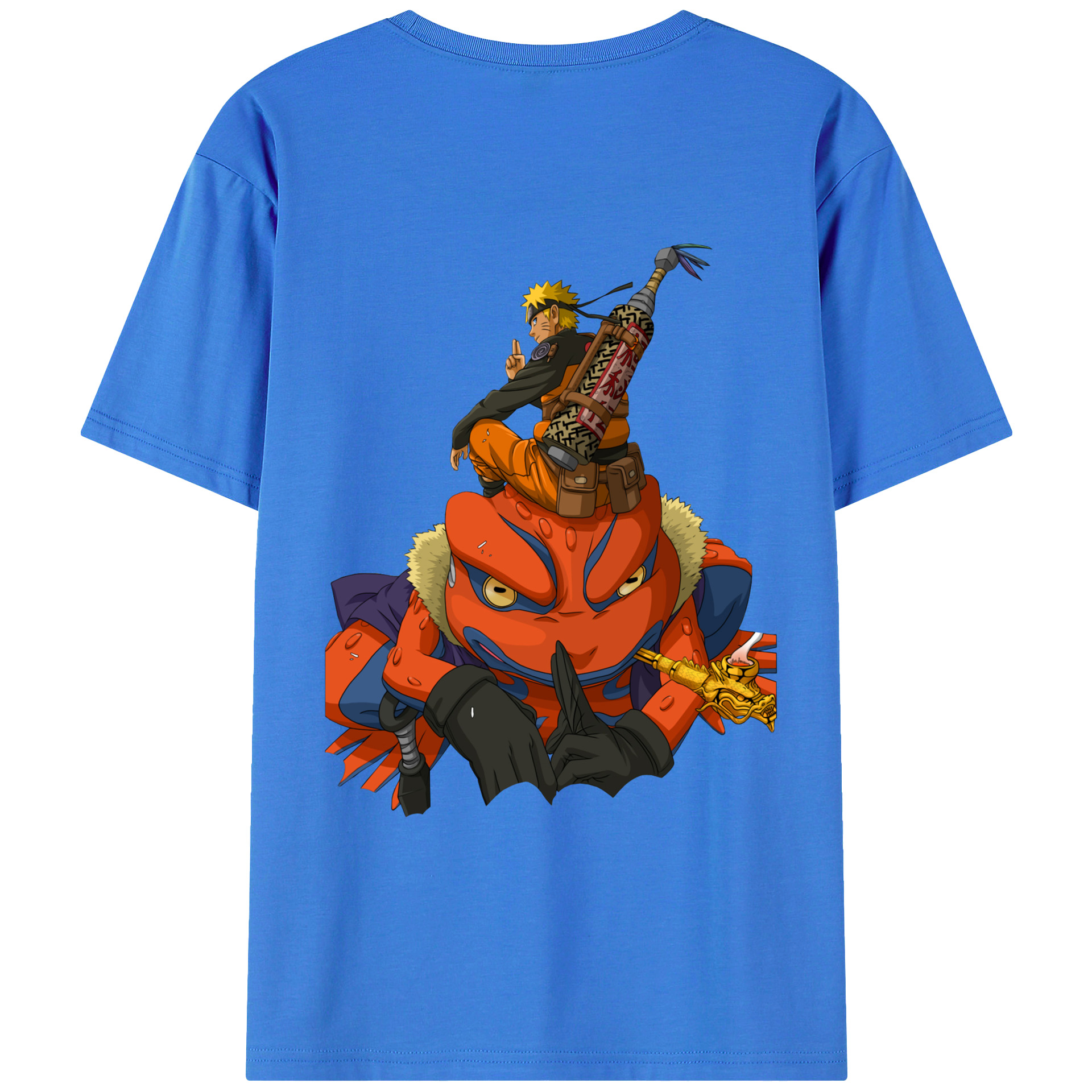 （画像用） NARUTO -ナルト- うずまき ナルト Uzumaki Naruto 綿100％半袖Tシャツ（背面プリント）