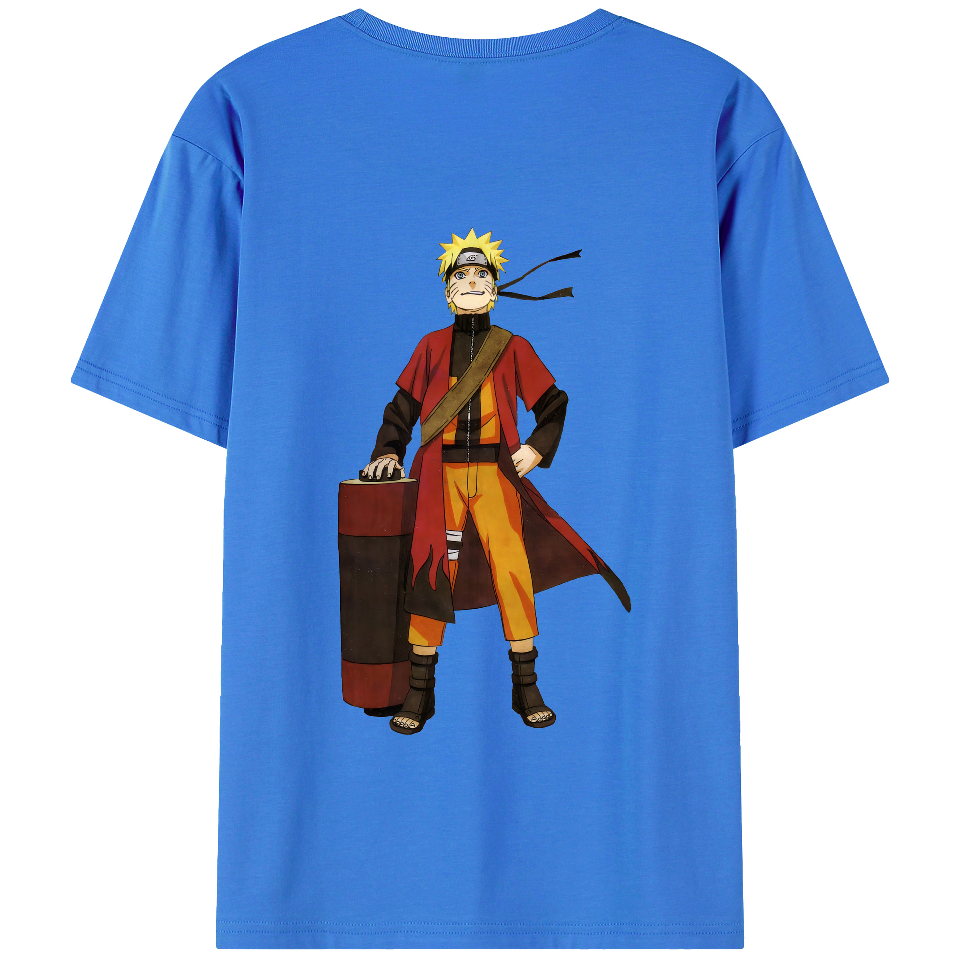 （画像用） NARUTO -ナルト- うずまき ナルト Uzumaki Naruto 綿100％半袖Tシャツ（背面プリント）