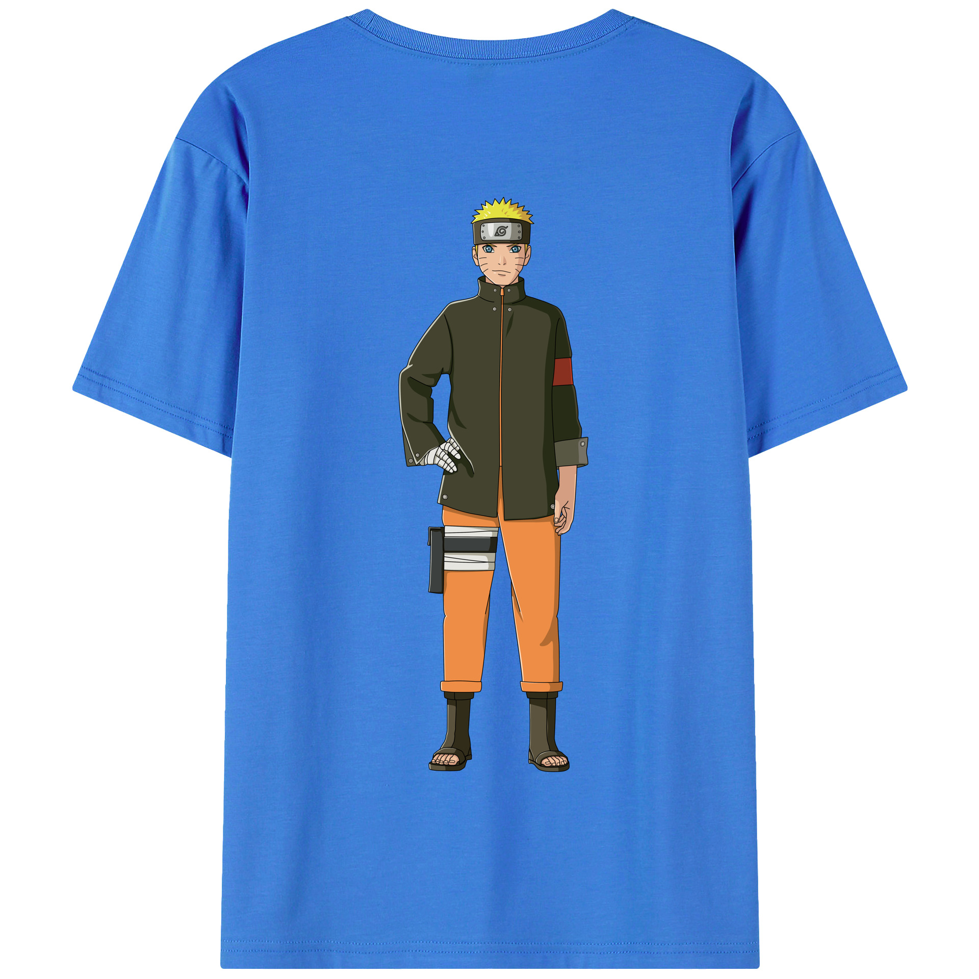 （画像用） NARUTO -ナルト- うずまき ナルト Uzumaki Naruto 綿100％半袖Tシャツ（背面プリント）