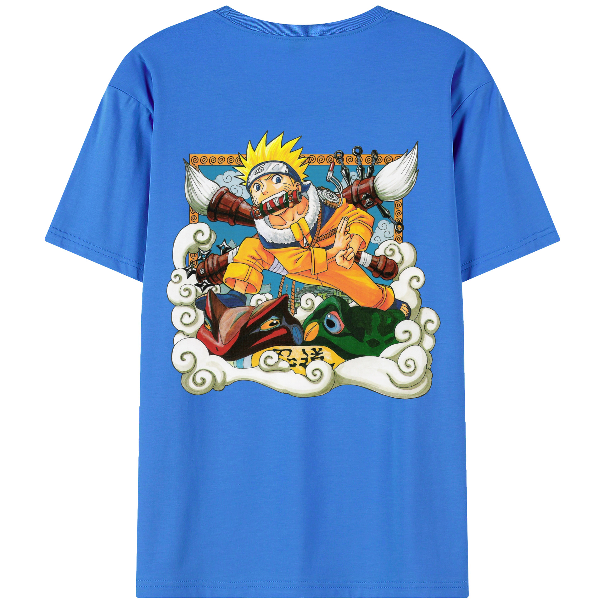 （画像用） NARUTO -ナルト- うずまき ナルト Uzumaki Naruto 綿100％半袖Tシャツ（背面プリント）