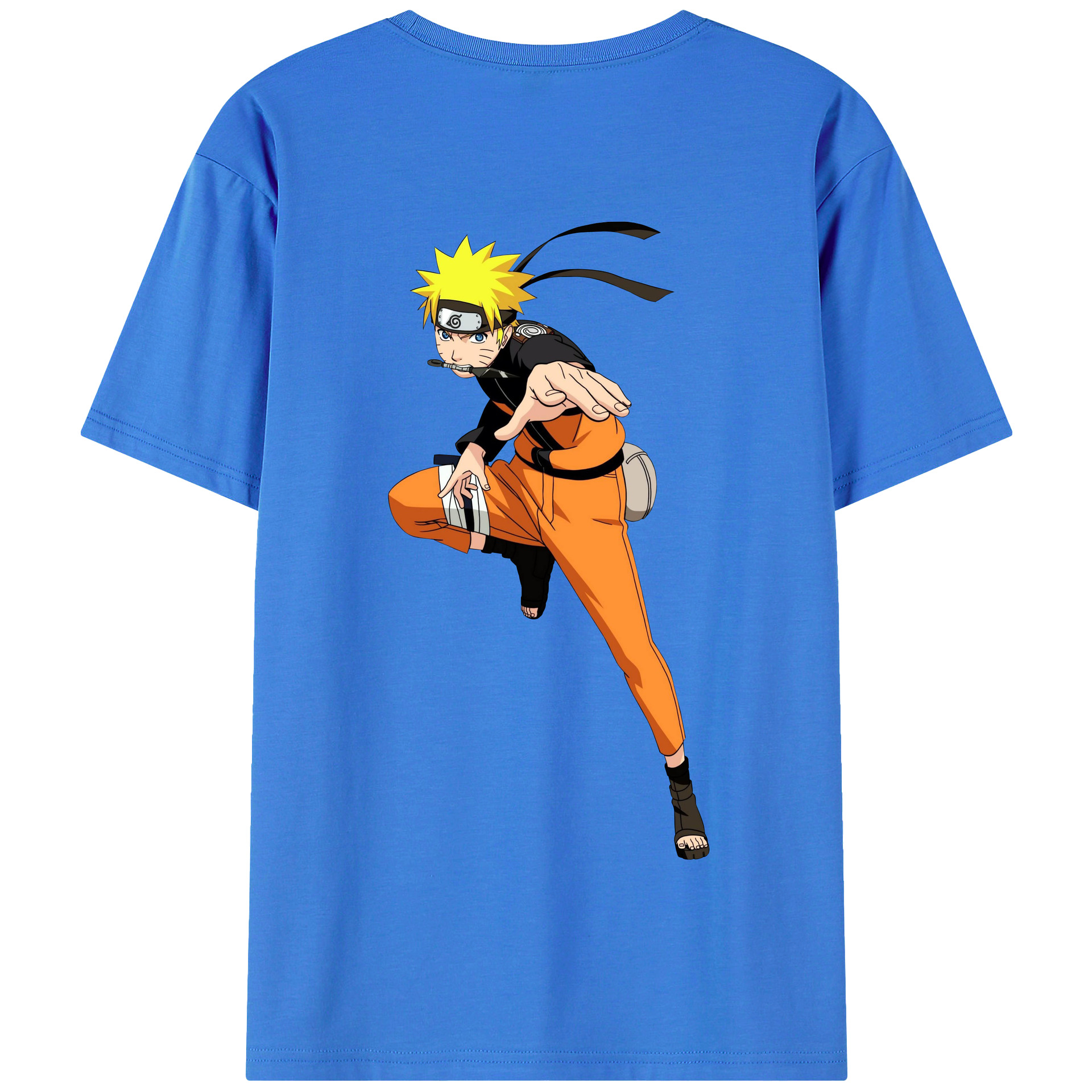 （画像用） NARUTO -ナルト- うずまき ナルト Uzumaki Naruto 綿100％半袖Tシャツ（背面プリント）
