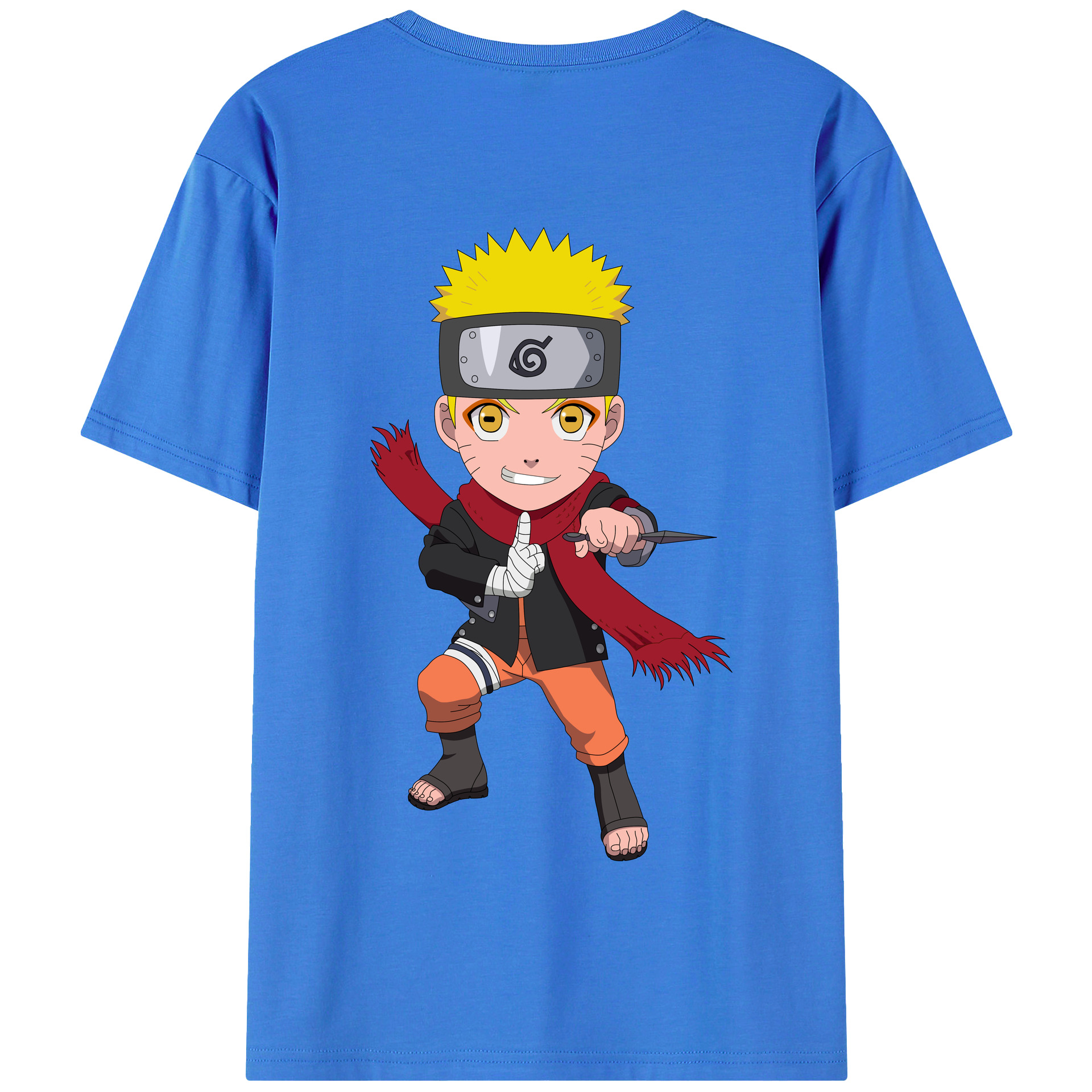 （画像用） NARUTO -ナルト- うずまき ナルト Uzumaki Naruto 綿100％半袖Tシャツ（背面プリント）