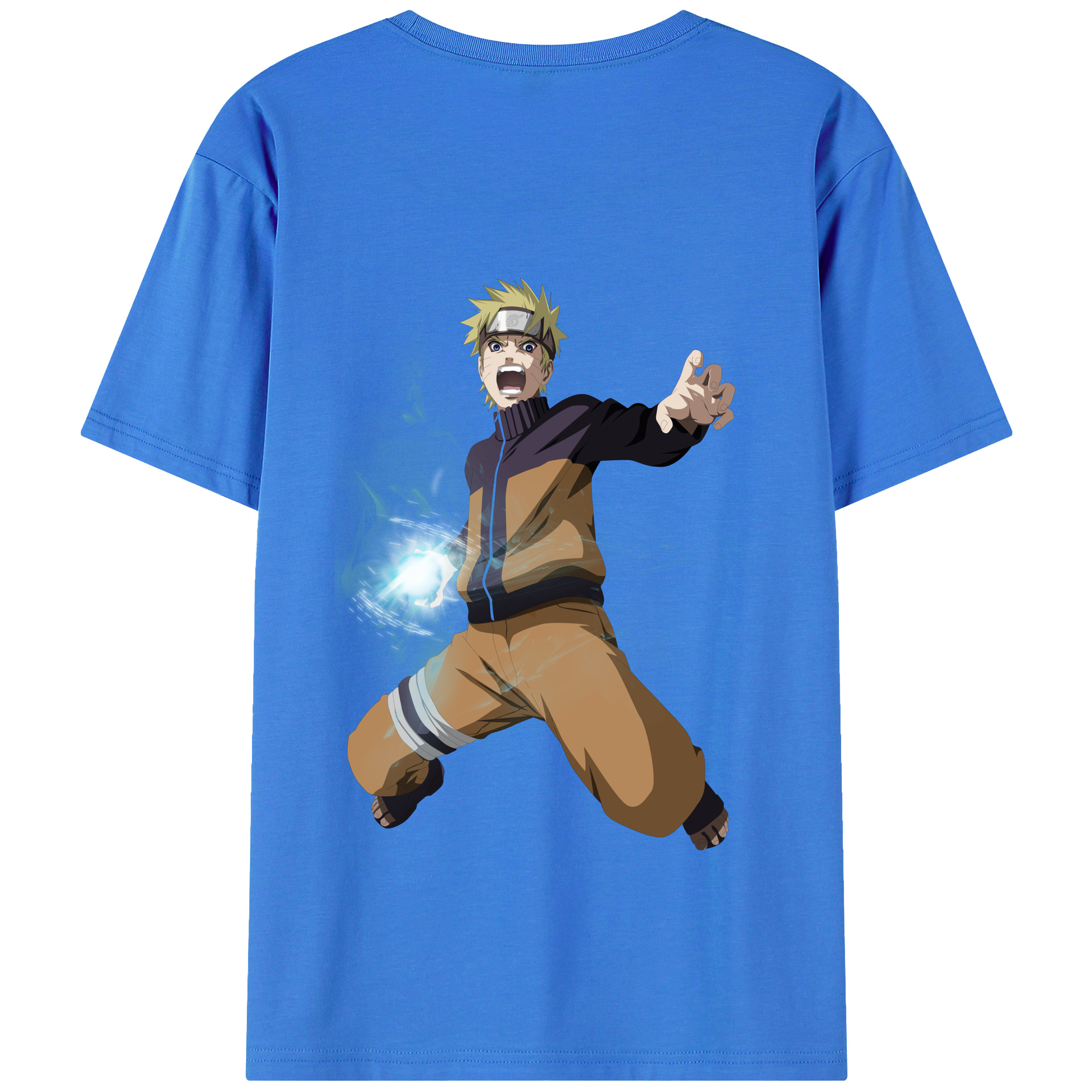 （画像用） NARUTO -ナルト- うずまき ナルト Uzumaki Naruto 綿100％半袖Tシャツ（背面プリント）