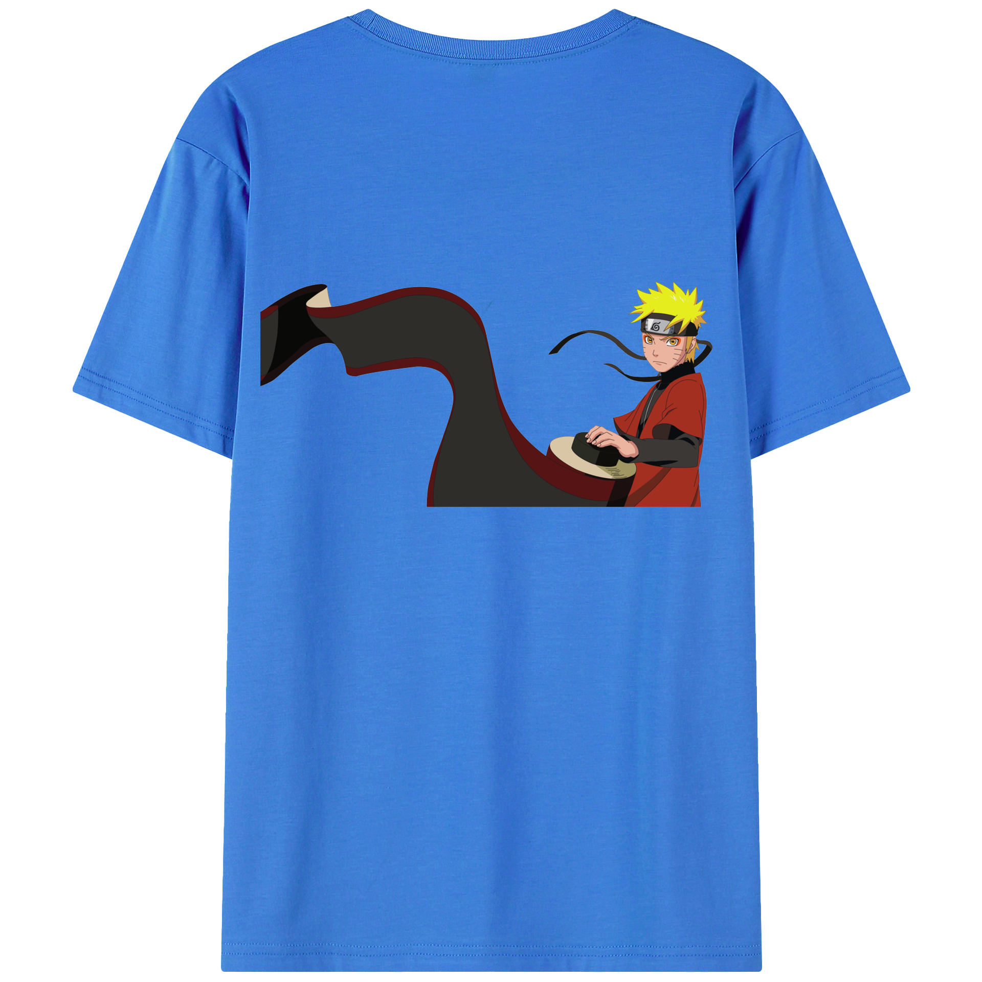 （画像用） NARUTO -ナルト- うずまき ナルト Uzumaki Naruto 綿100％半袖Tシャツ（背面プリント）