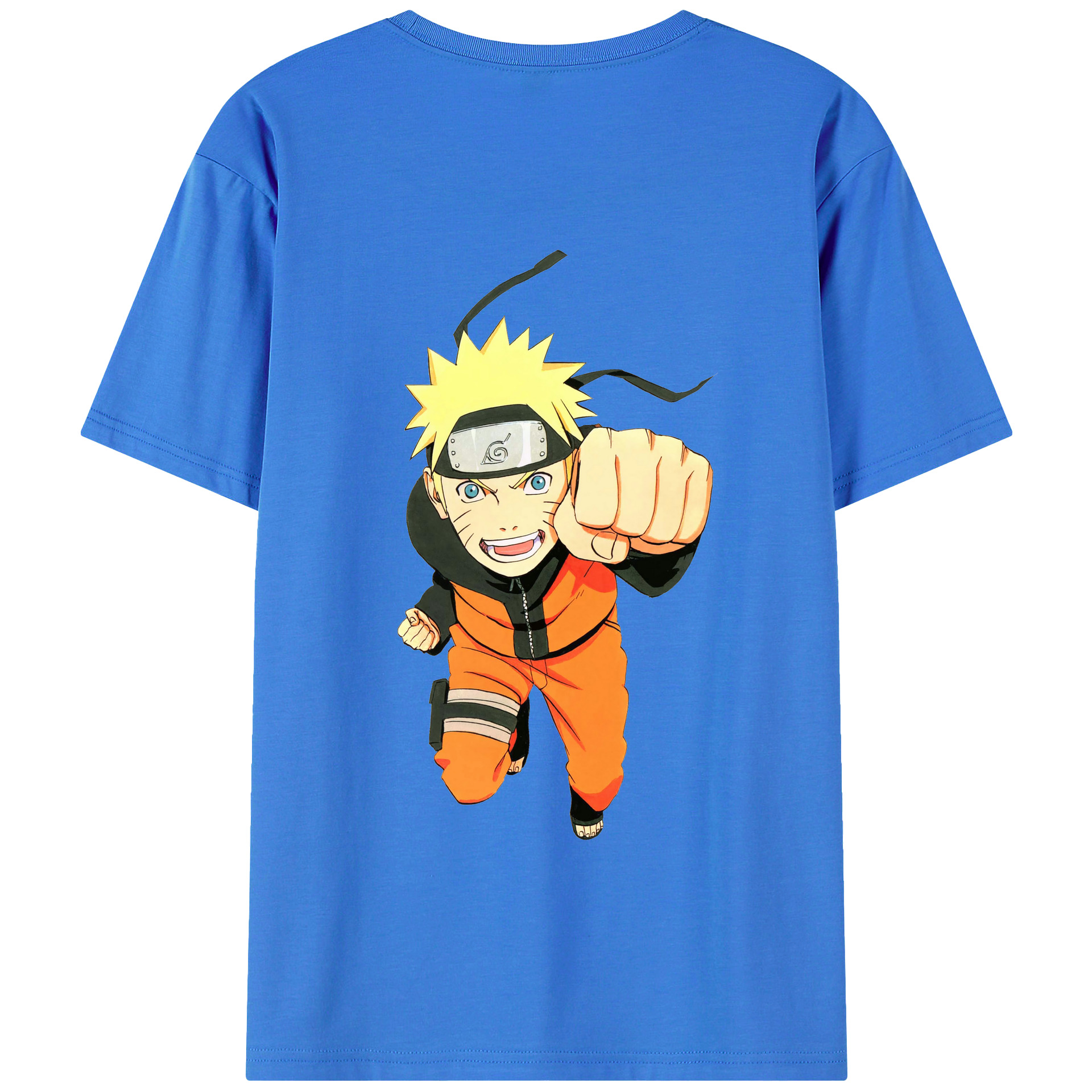（画像用） NARUTO -ナルト- うずまき ナルト Uzumaki Naruto 綿100％半袖Tシャツ（背面プリント）