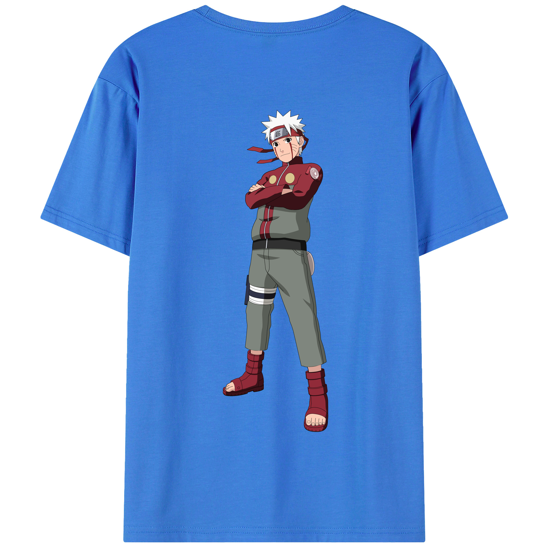 （画像用） NARUTO -ナルト- うずまき ナルト Uzumaki Naruto 綿100％半袖Tシャツ（背面プリント）