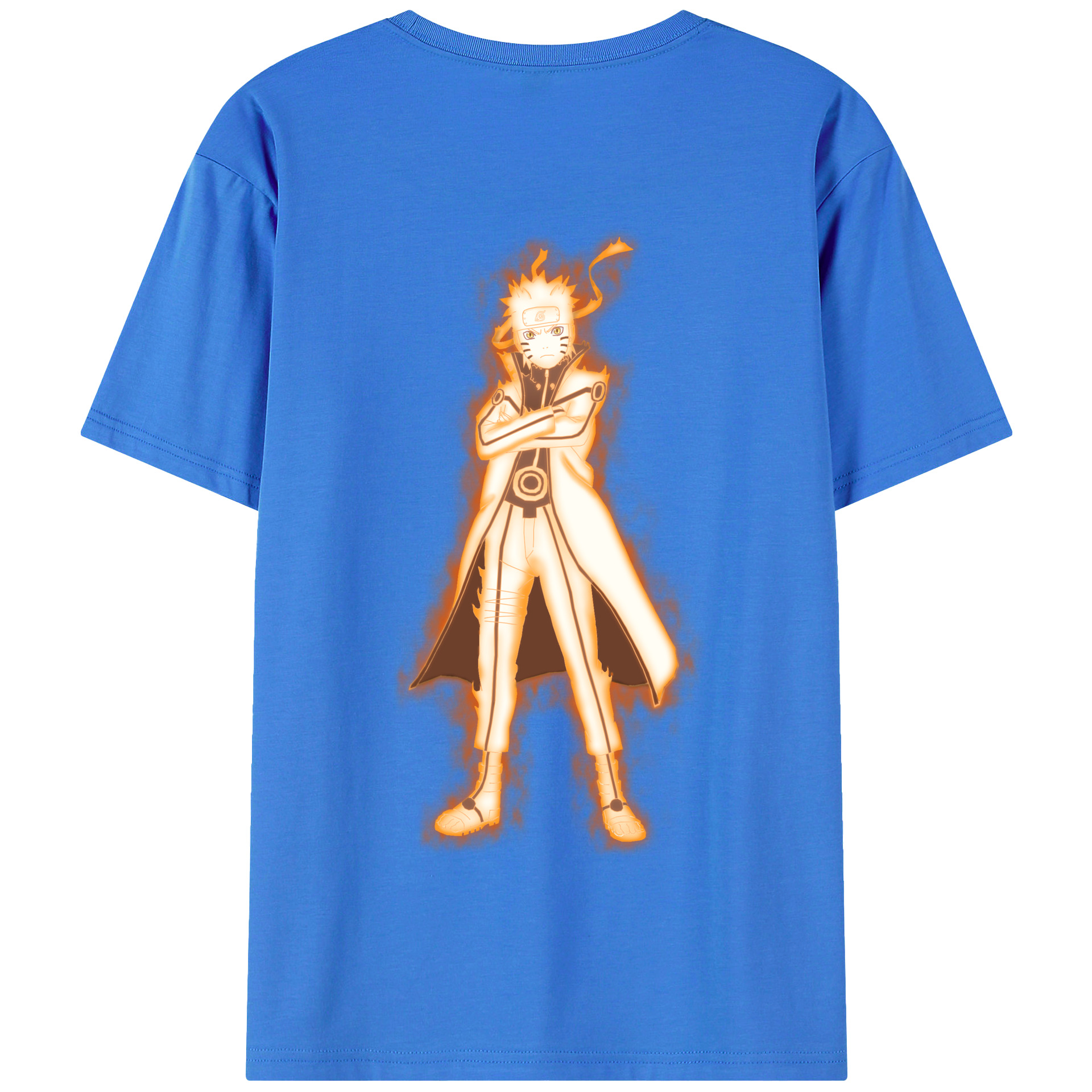 （画像用） NARUTO -ナルト- うずまき ナルト Uzumaki Naruto 綿100％半袖Tシャツ（背面プリント）