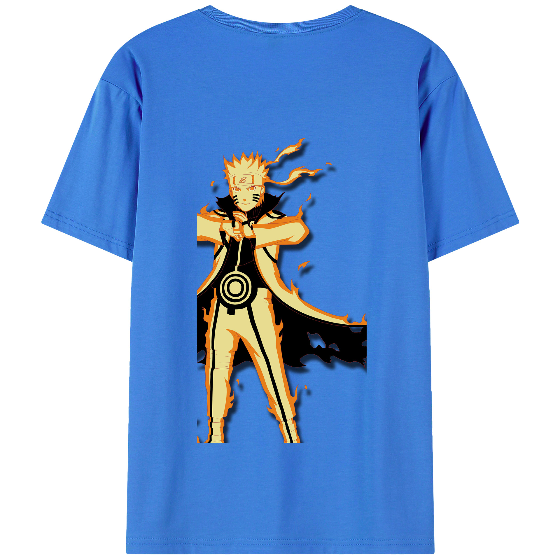 （画像用） NARUTO -ナルト- うずまき ナルト Uzumaki Naruto 綿100％半袖Tシャツ（背面プリント）
